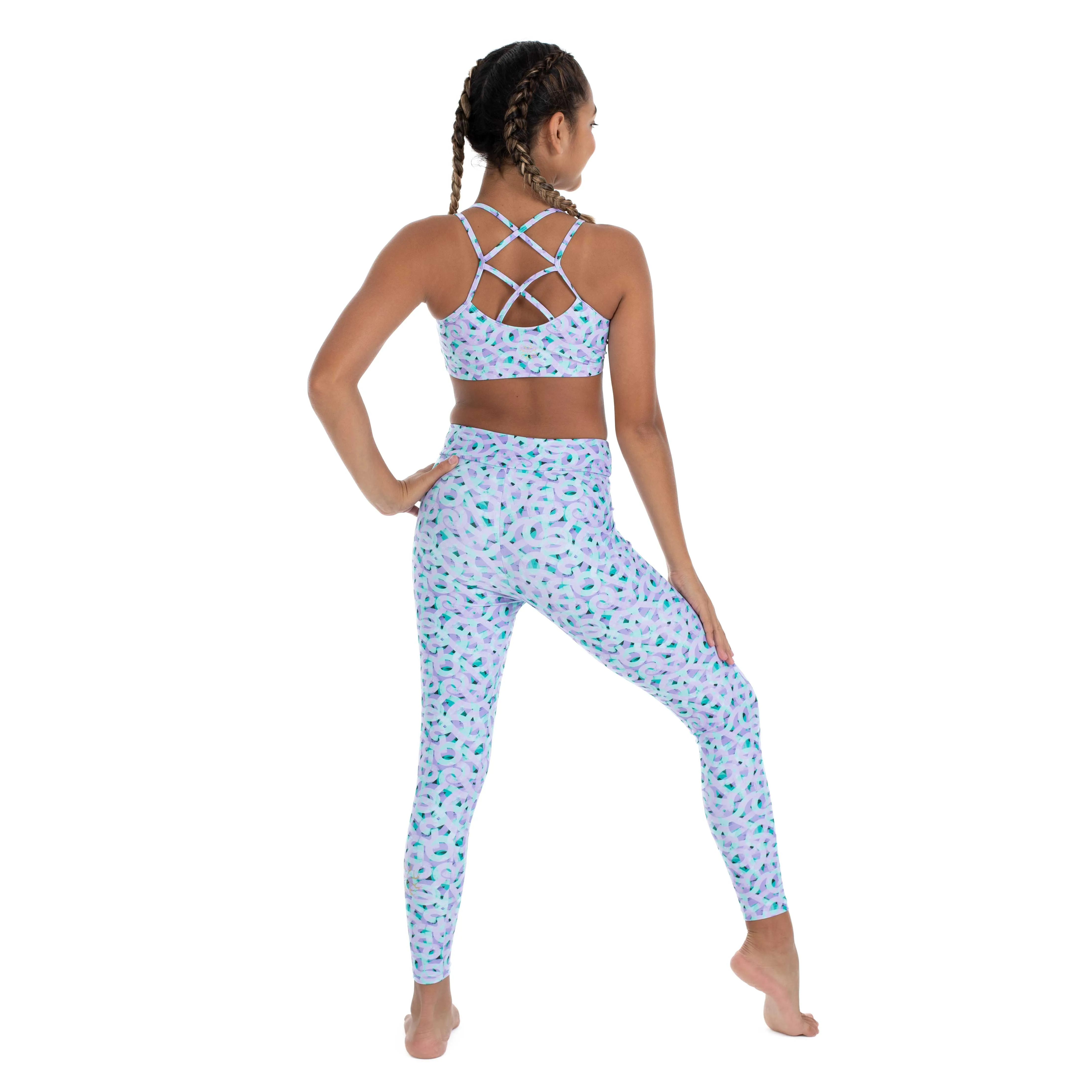 Long Legging in Lilac Pathways Print