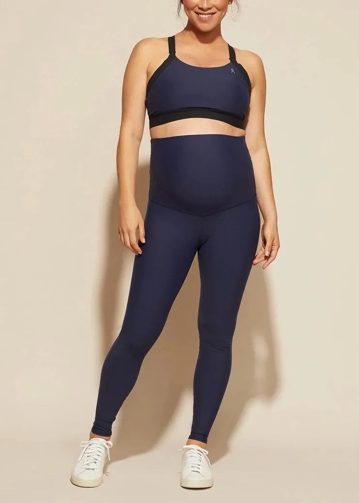 Lotus Long Navy Maternity Leggings