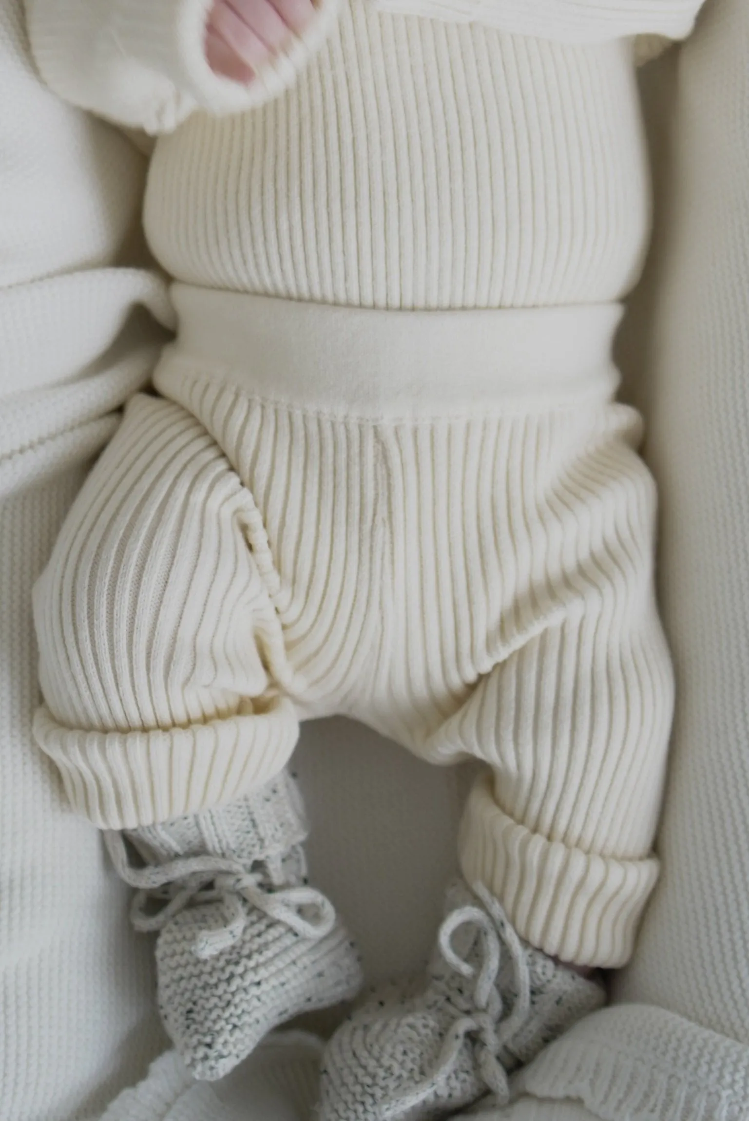 Luna   Luca Baby Rib Leggings - Cream
