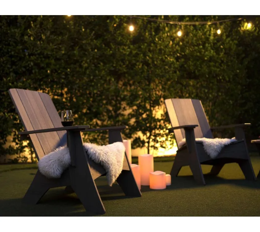 Mainstay Adirondack Chair In Black