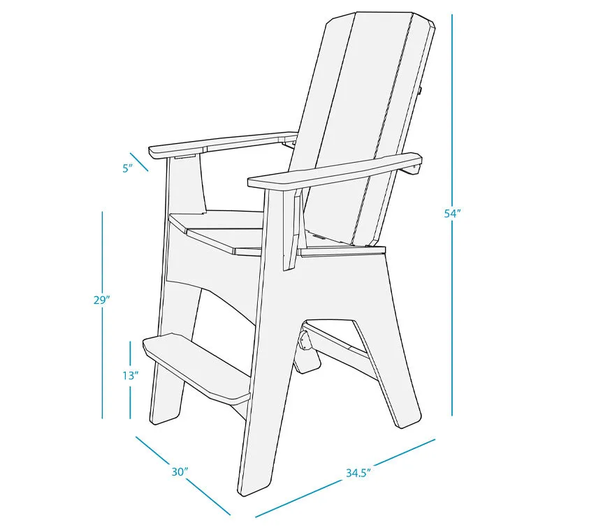 Mainstay Adriondack Tall Lounger Chair In Red