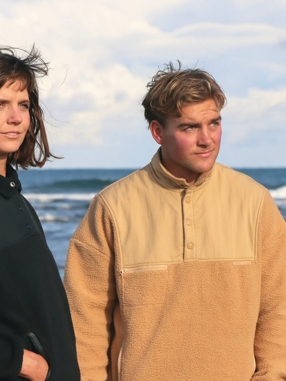 Manyana Quarter Polar Fleece | Sand