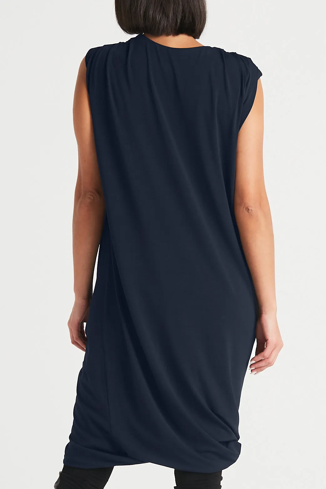 Matte Jersey Drape Dress