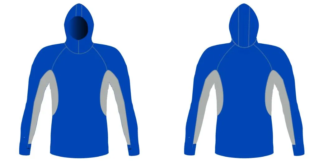 MEN AND WOMEN CUSTOM SNORKEL HOODIE LONG SLEEVE RASH GUARD