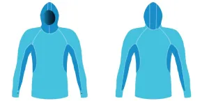 MEN AND WOMEN CUSTOM SNORKEL HOODIE LONG SLEEVE RASH GUARD