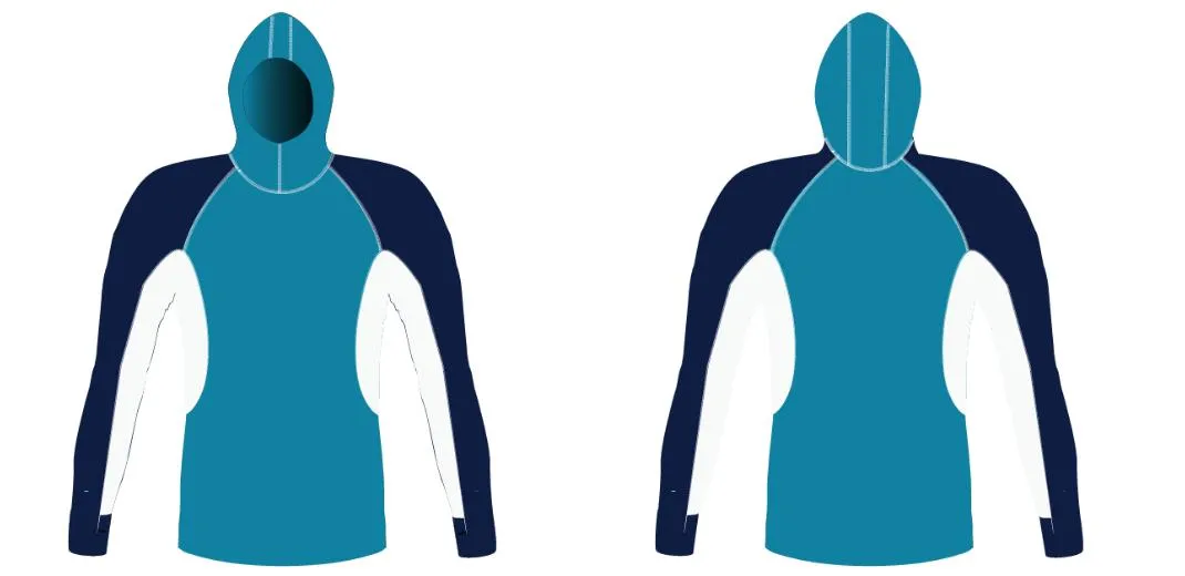 MEN AND WOMEN CUSTOM SNORKEL HOODIE LONG SLEEVE RASH GUARD
