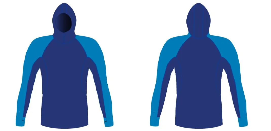 MEN AND WOMEN CUSTOM SNORKEL HOODIE LONG SLEEVE RASH GUARD