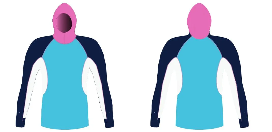 MEN AND WOMEN CUSTOM SNORKEL HOODIE LONG SLEEVE RASH GUARD