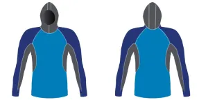 MEN AND WOMEN CUSTOM SNORKEL HOODIE LONG SLEEVE RASH GUARD