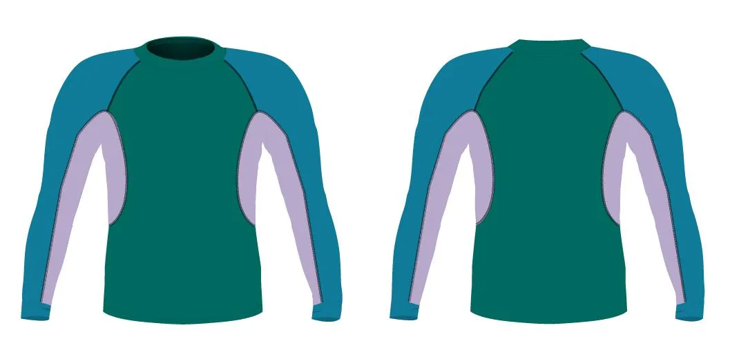 MEN AND WOMEN CUSTOM SNORKEL LONG SLEEVE RASH GUARD