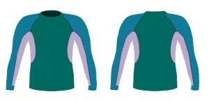 MEN AND WOMEN CUSTOM SNORKEL LONG SLEEVE RASH GUARD