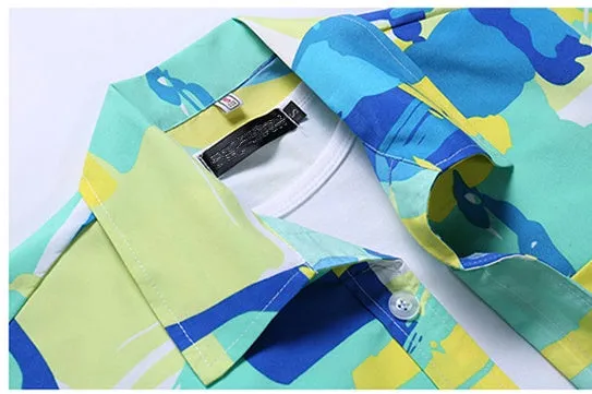 Men's Custom Plus Size Beach Floral Hawaiian Shirts