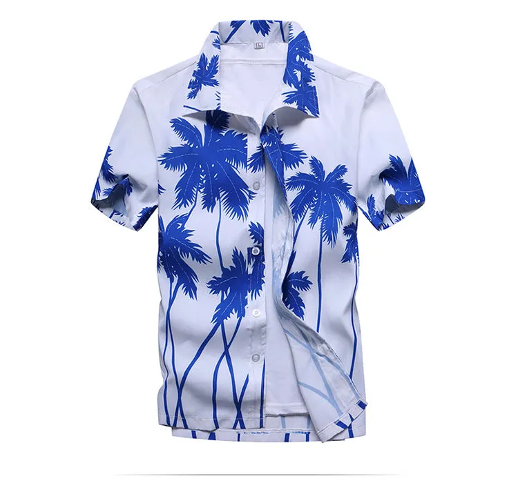 Men's Custom Plus Size Beach Floral Hawaiian Shirts
