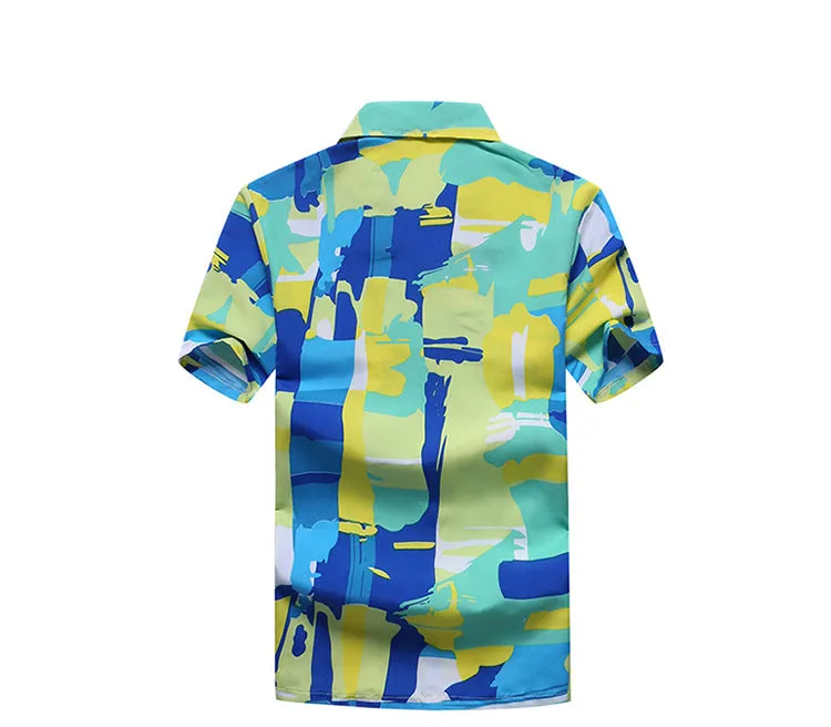 Men's Custom Plus Size Beach Floral Hawaiian Shirts