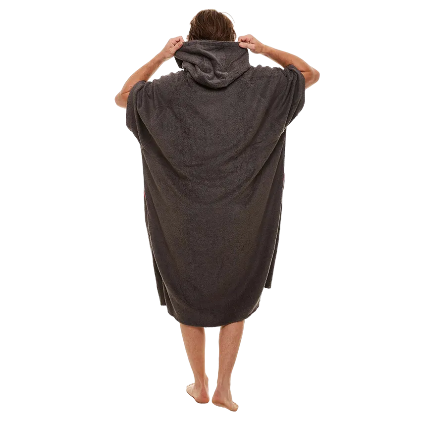 Men's Towelling Change Robe - Grey