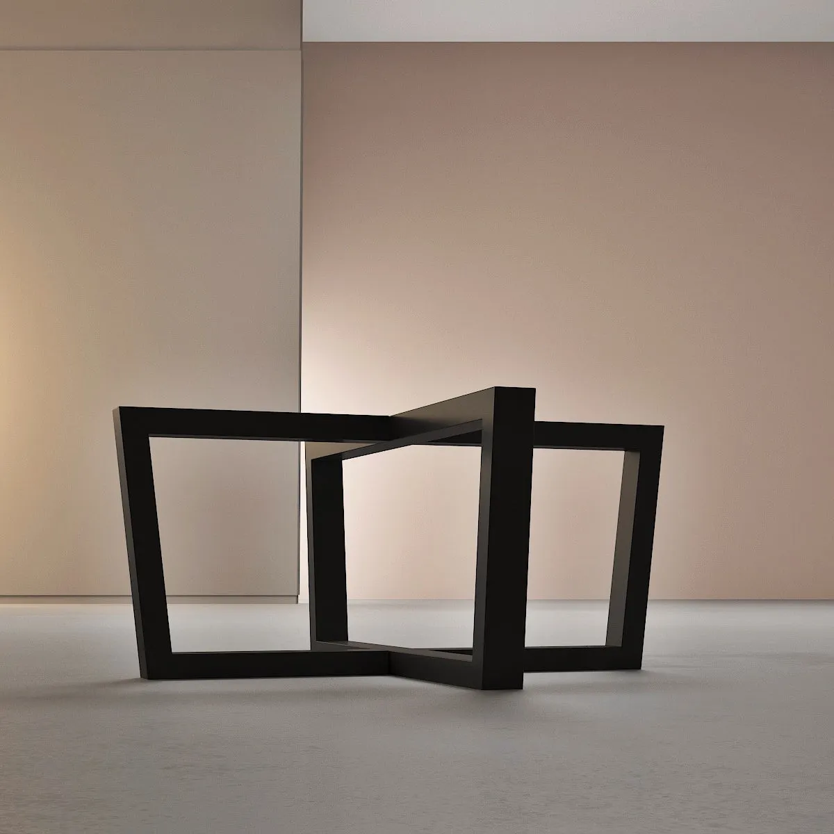 Metal Coffee Table Base for 48 inch Square Marble, Glass and Wood Tables
