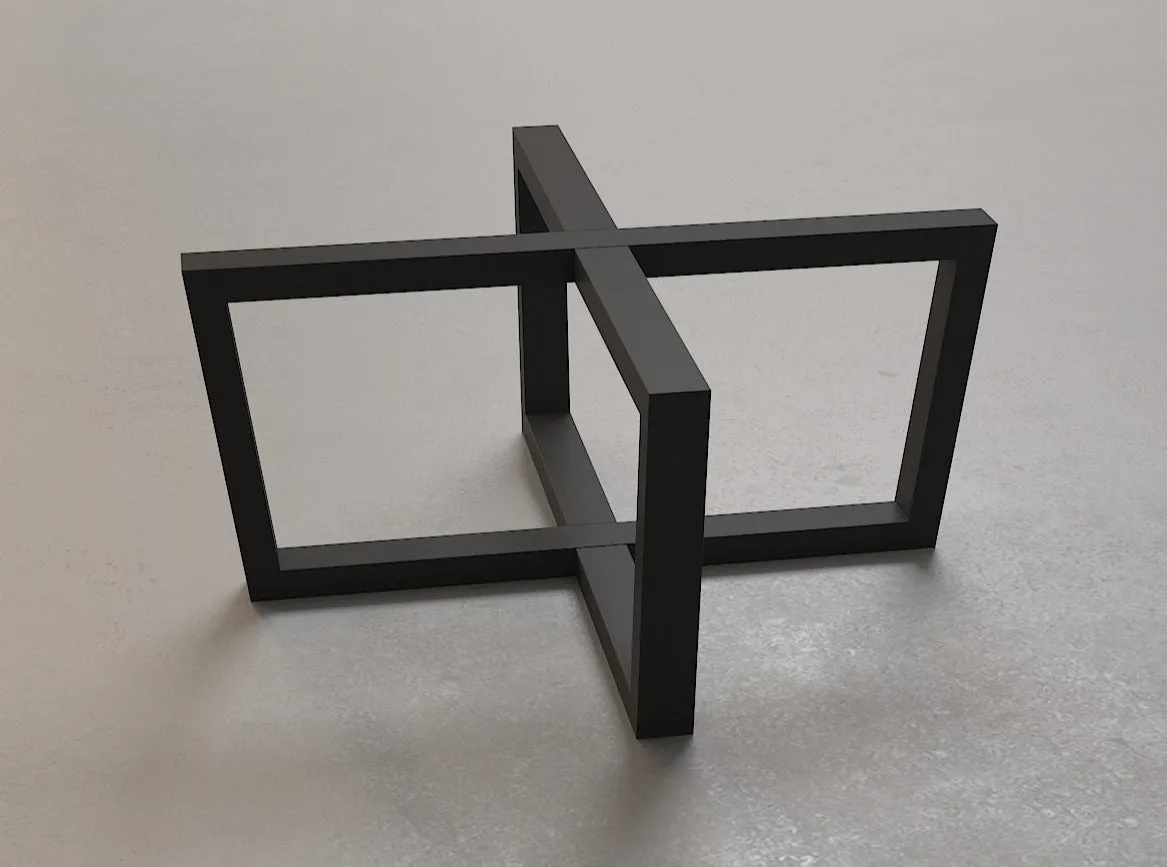 Metal Coffee Table Base for 48 inch Square Marble, Glass and Wood Tables