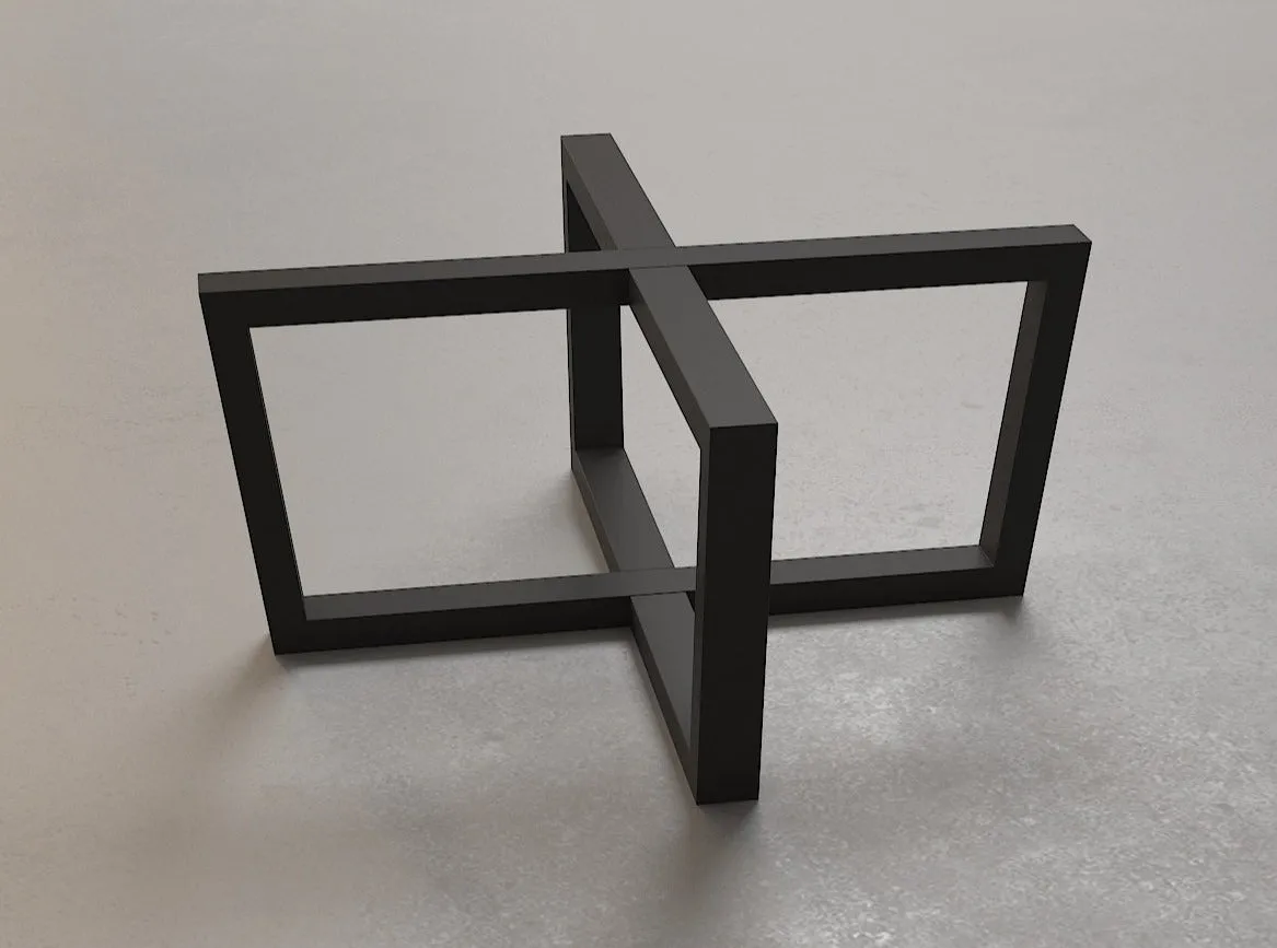 Metal Coffee Table Base for 48 inch Square Marble, Glass and Wood Tables
