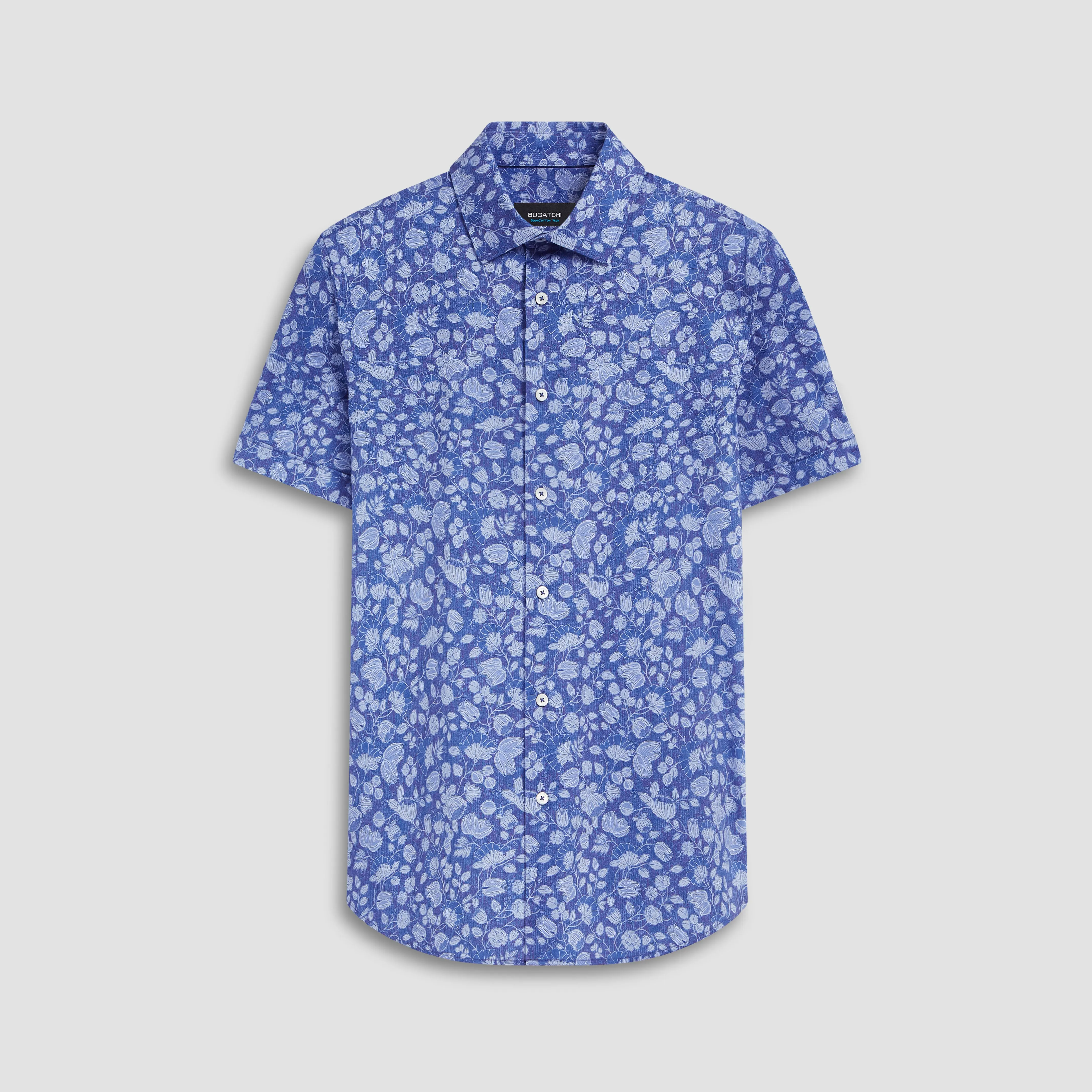 Miles Floral Print OoohCotton Short Sleeve Shirt