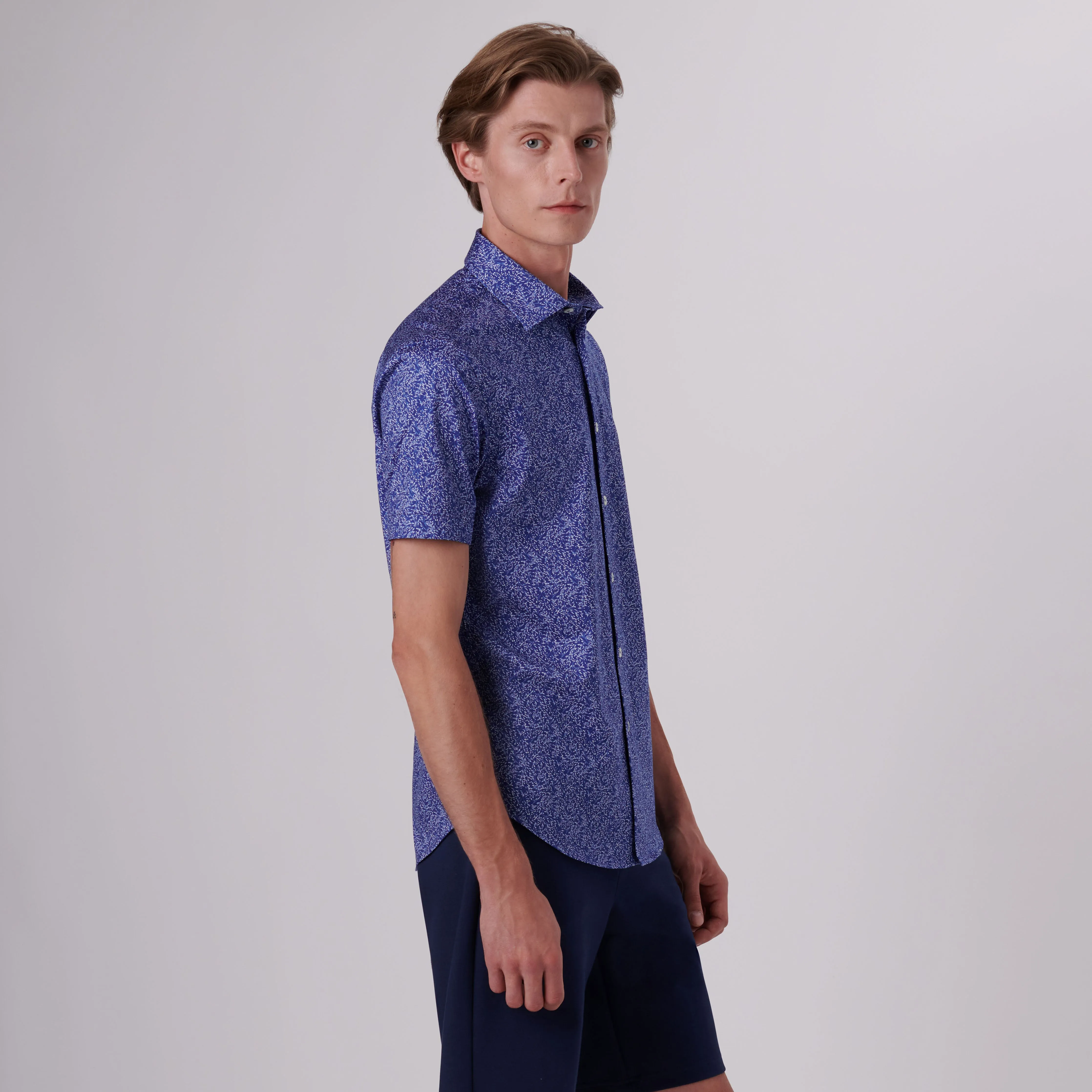 Miles Floral Print OoohCotton Short Sleeve Shirt
