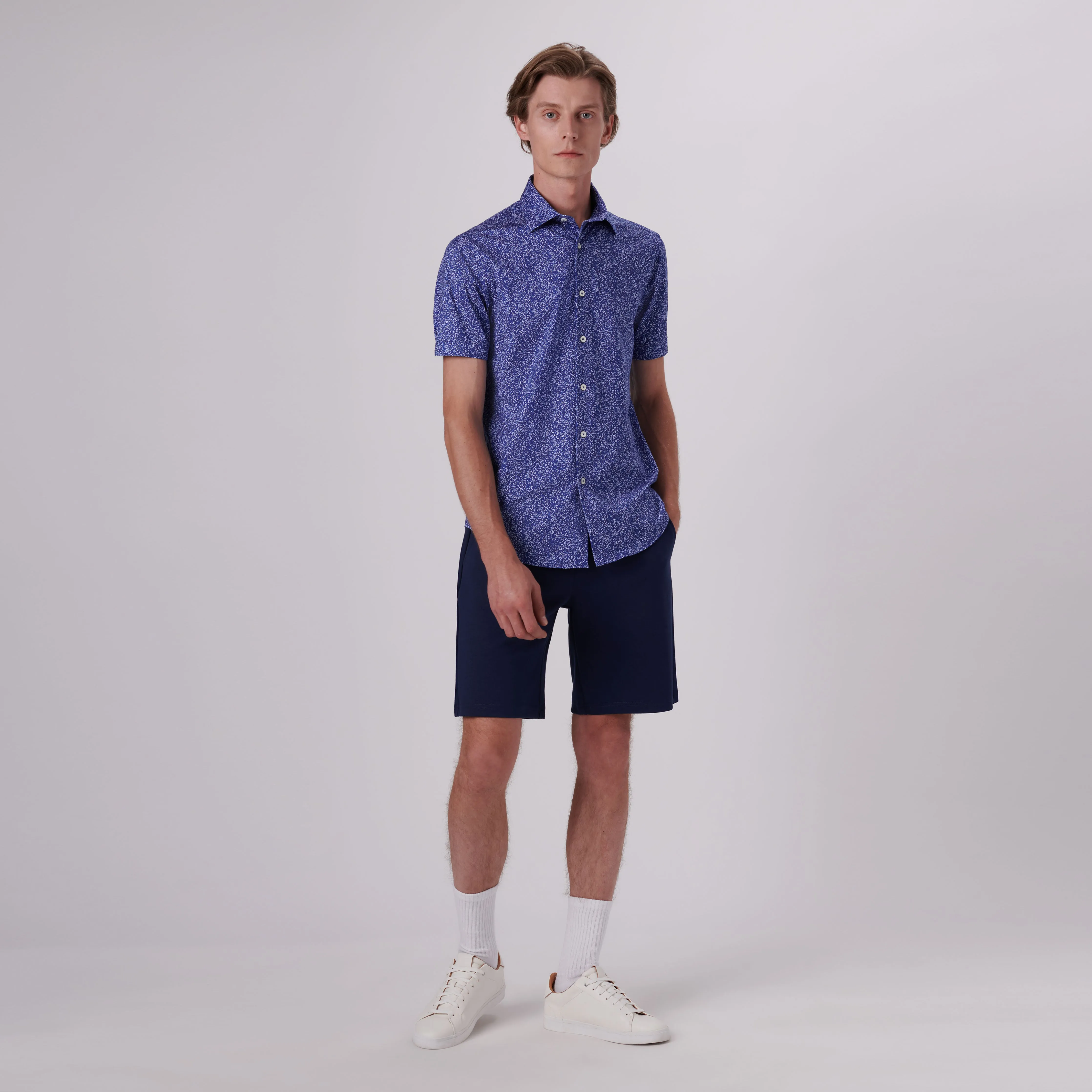 Miles Floral Print OoohCotton Short Sleeve Shirt
