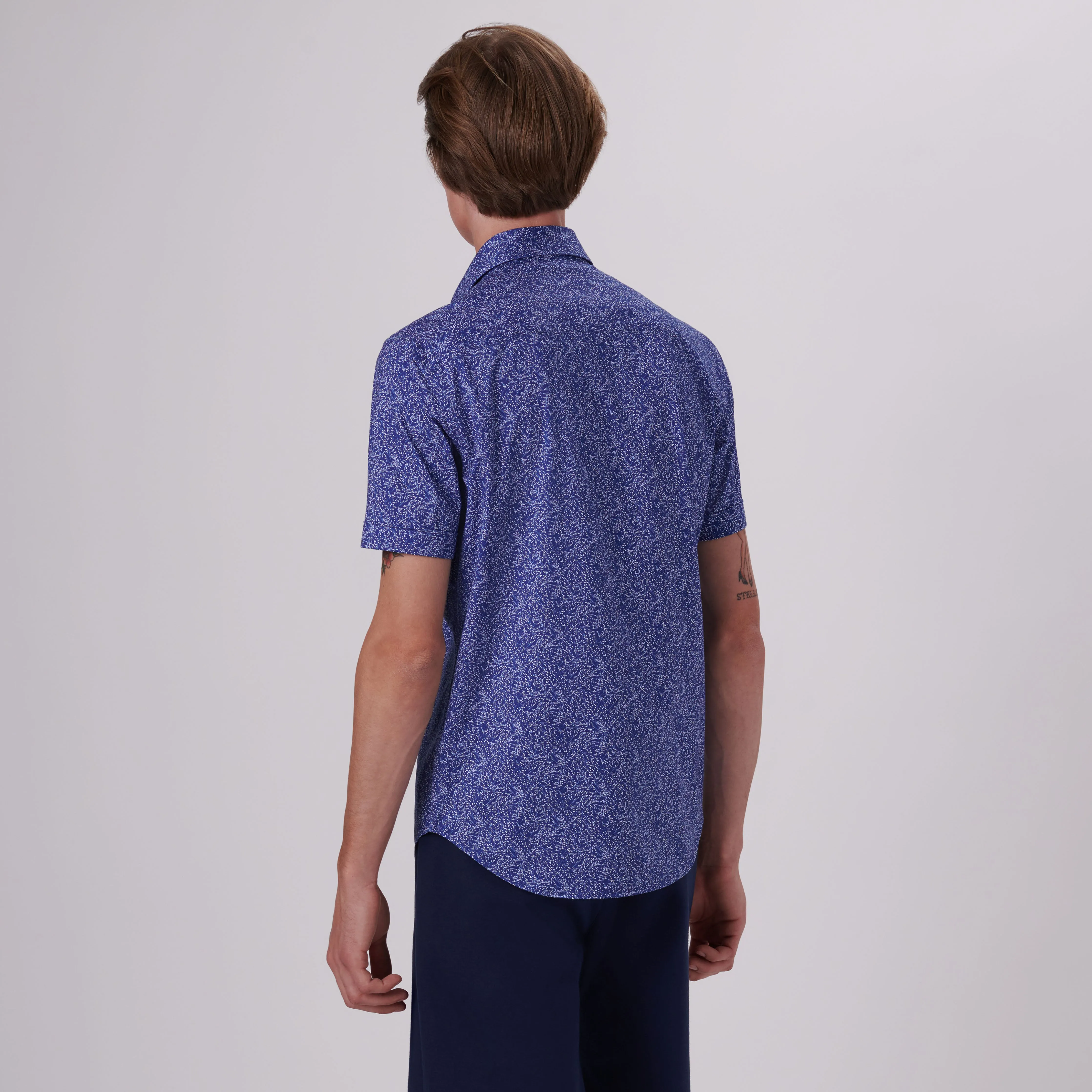 Miles Floral Print OoohCotton Short Sleeve Shirt
