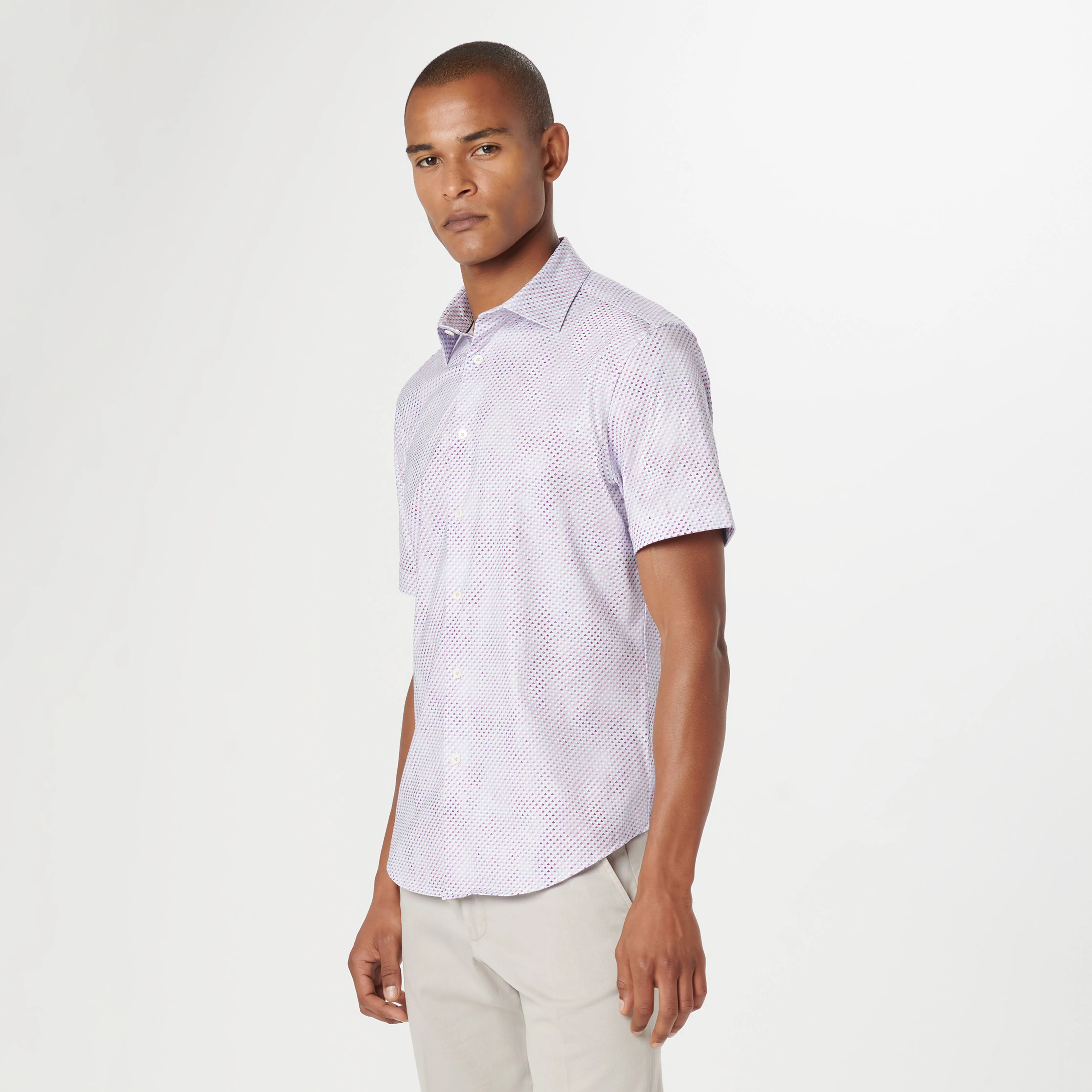 Miles Geometric OoohCotton Short Sleeve Shirt
