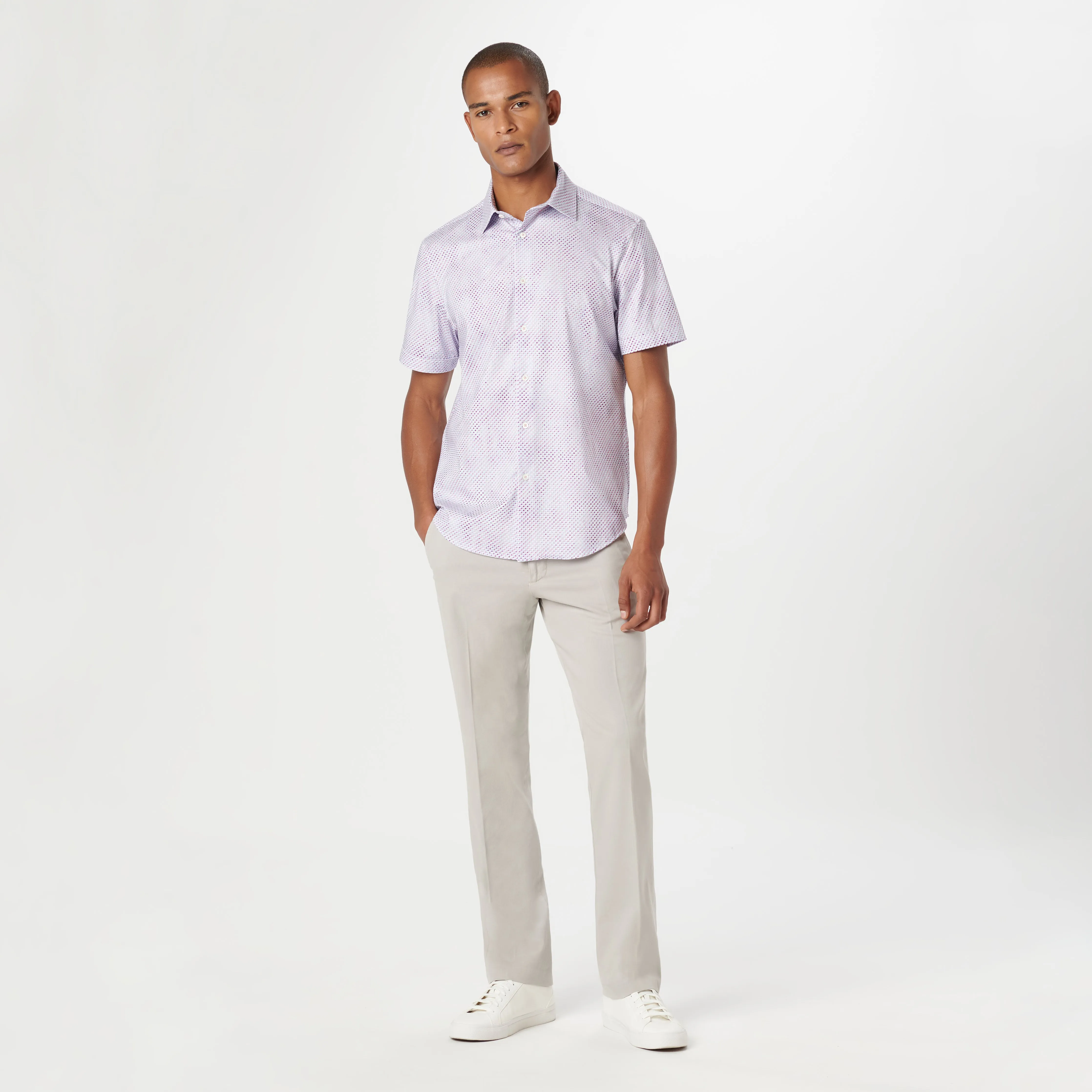 Miles Geometric OoohCotton Short Sleeve Shirt