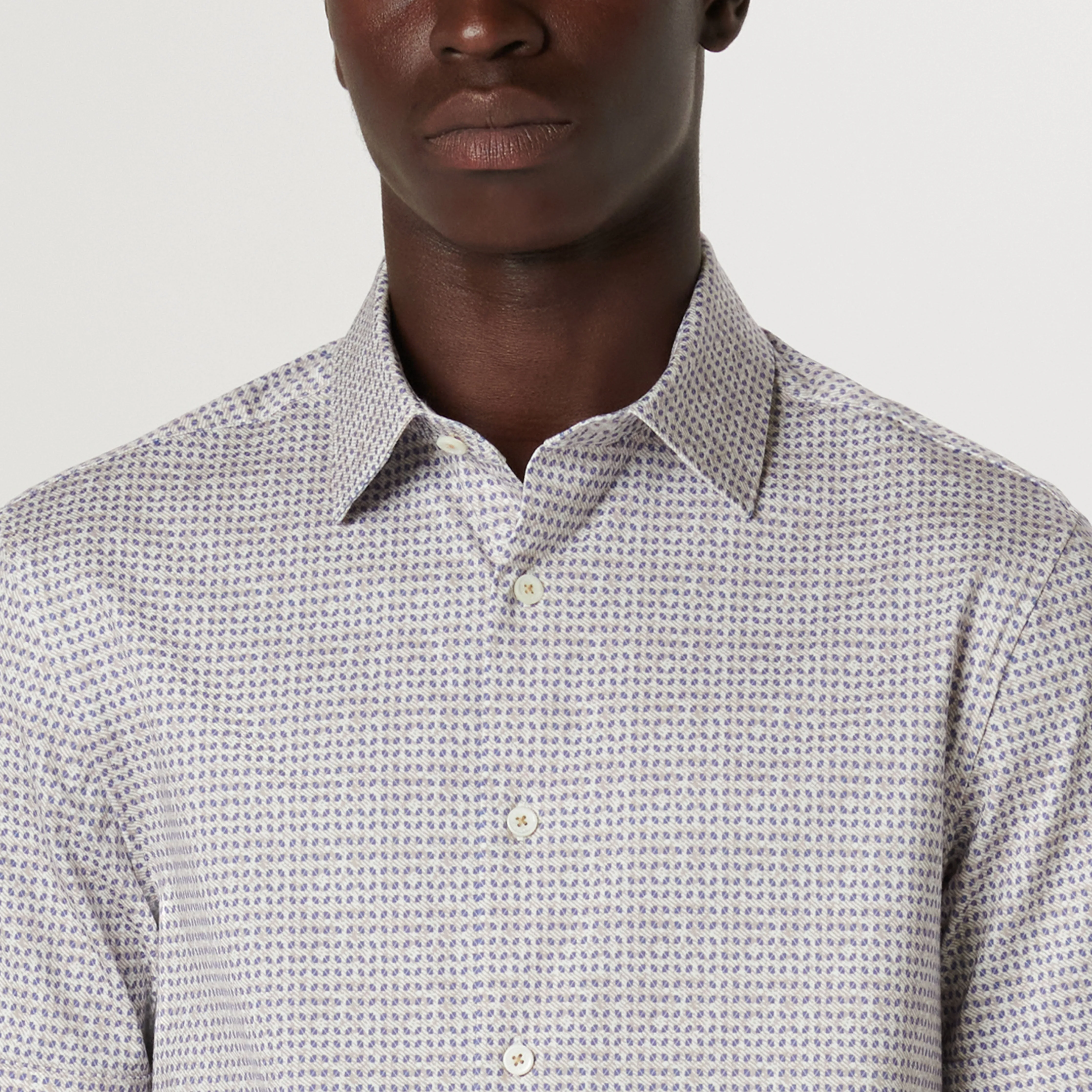 Miles Geometric OoohCotton Short Sleeve Shirt
