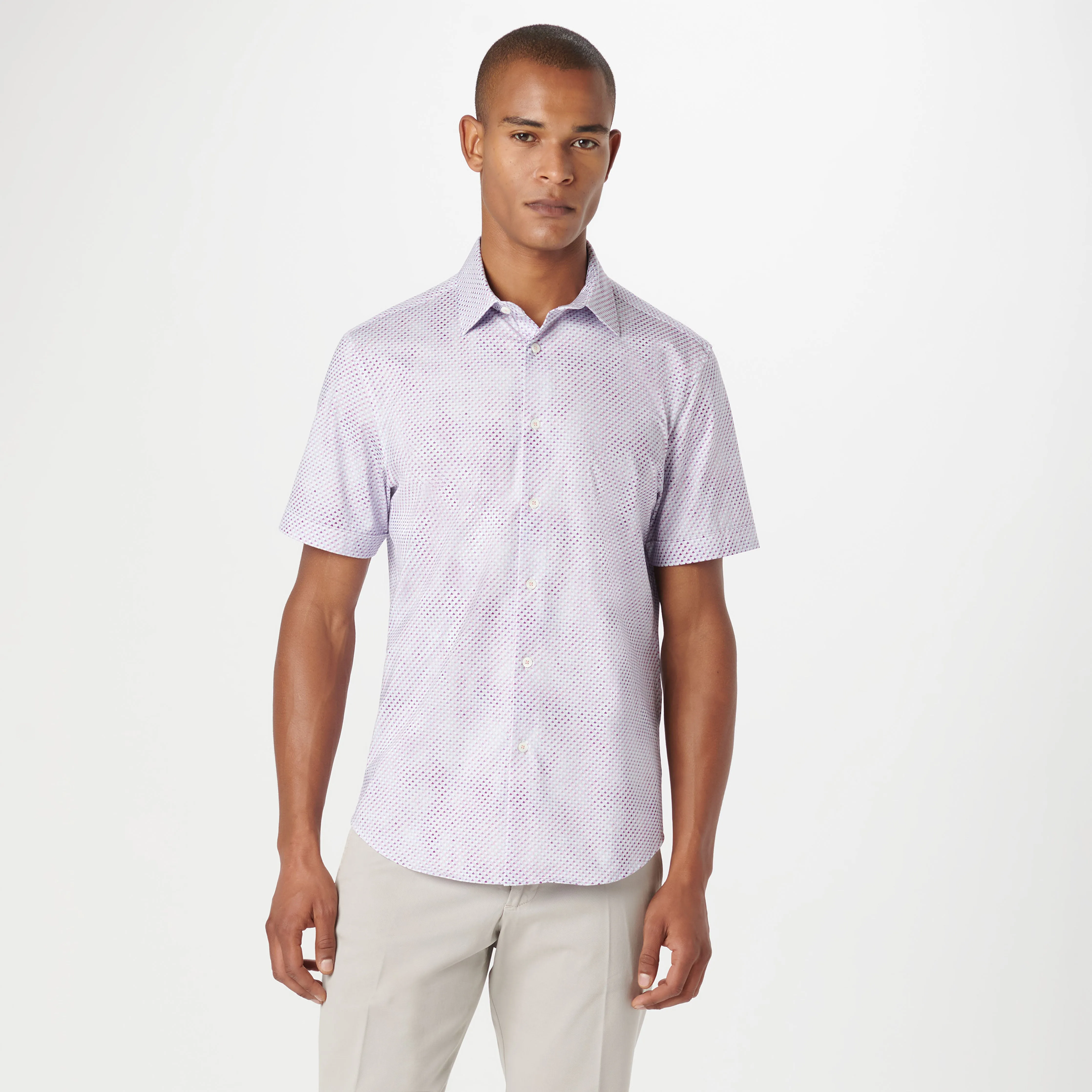 Miles Geometric OoohCotton Short Sleeve Shirt