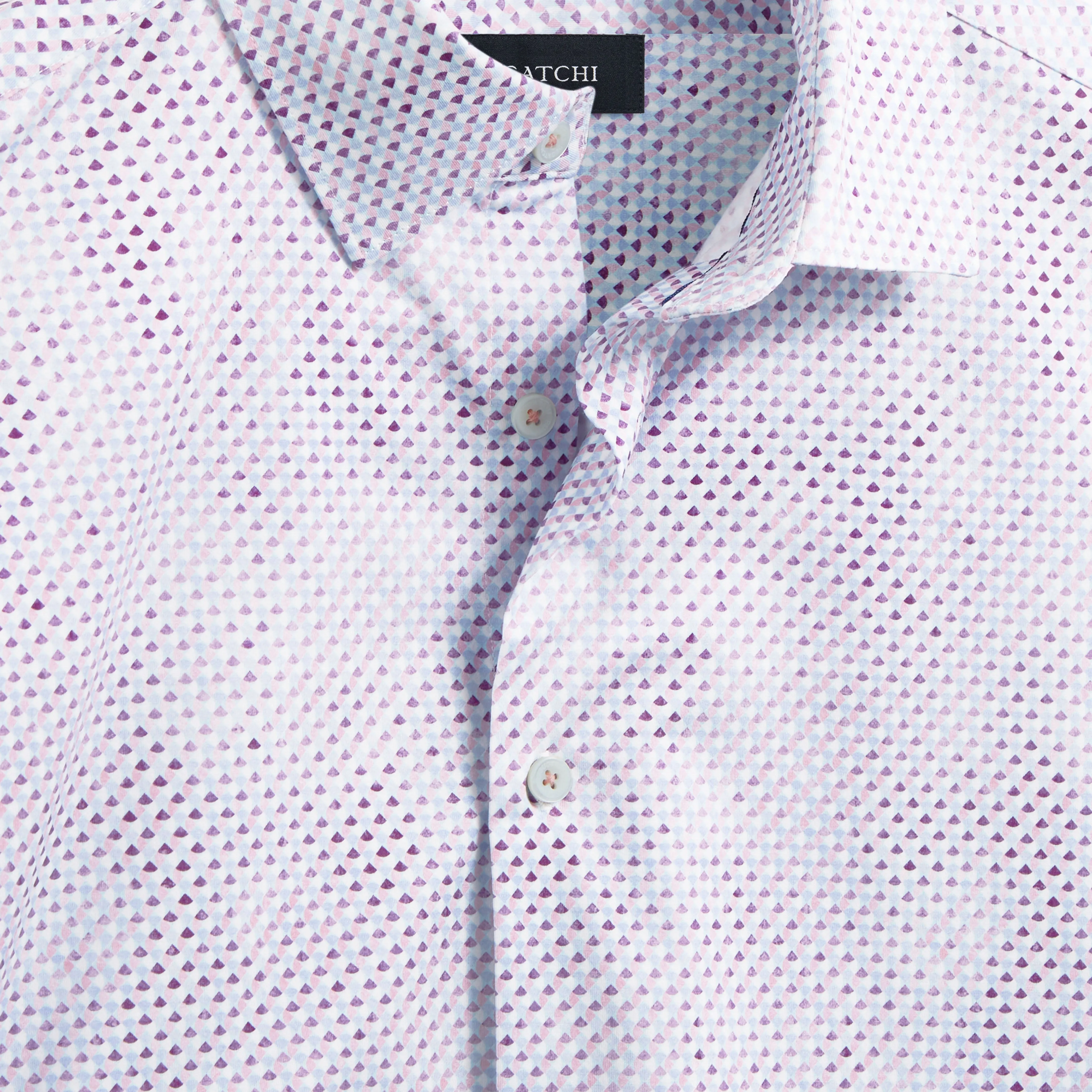 Miles Geometric OoohCotton Short Sleeve Shirt