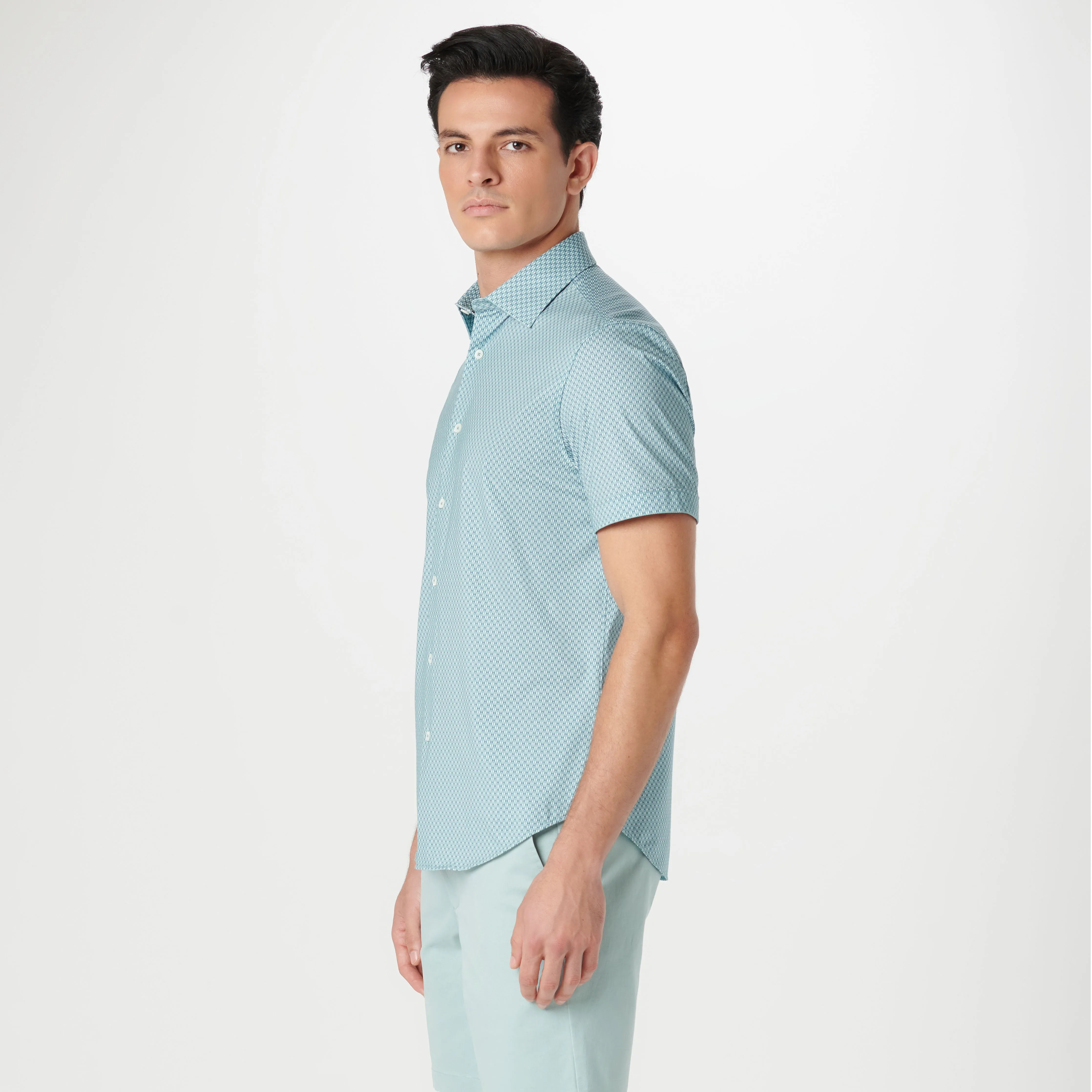 Miles Geometric OoohCotton Short Sleeve Shirt