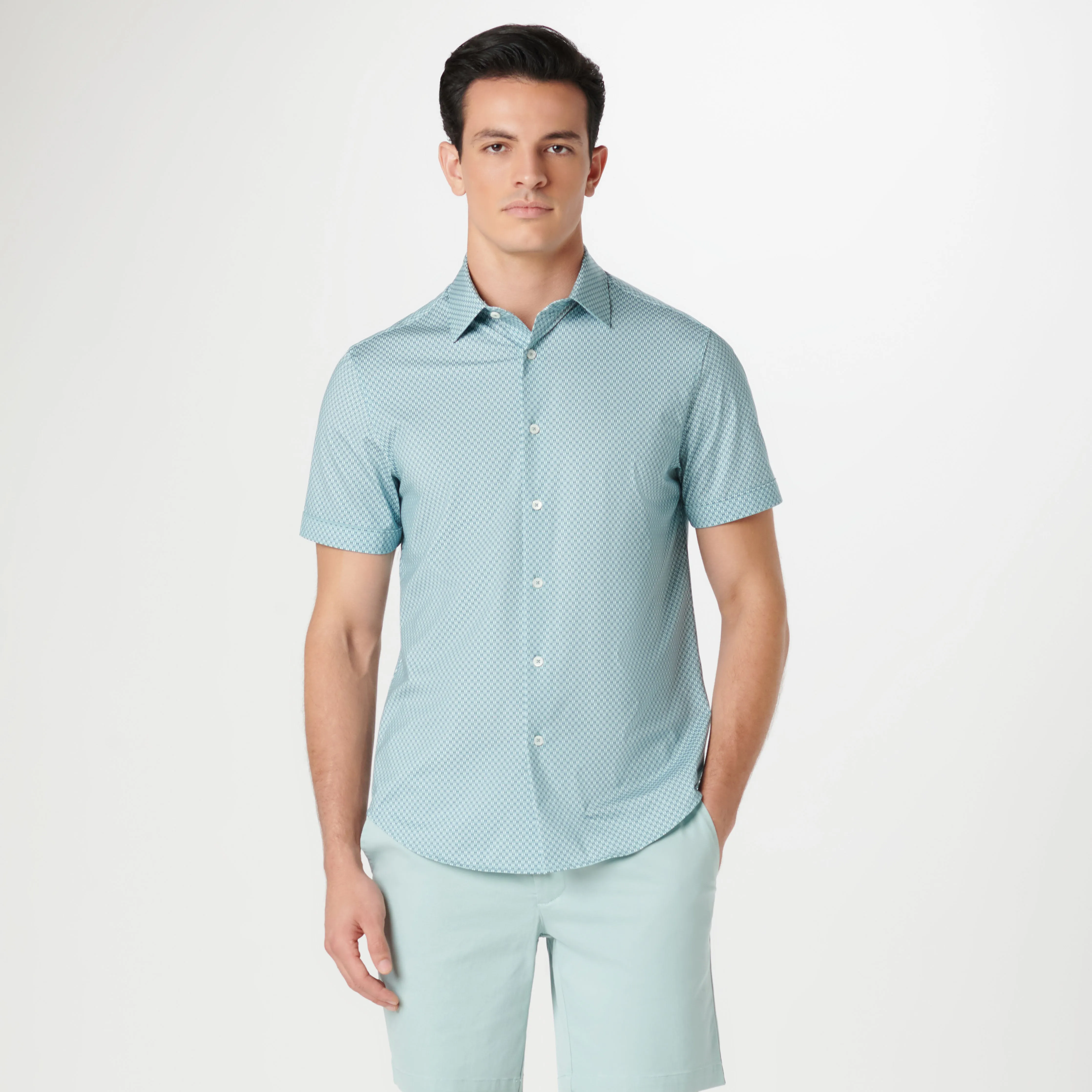 Miles Geometric OoohCotton Short Sleeve Shirt