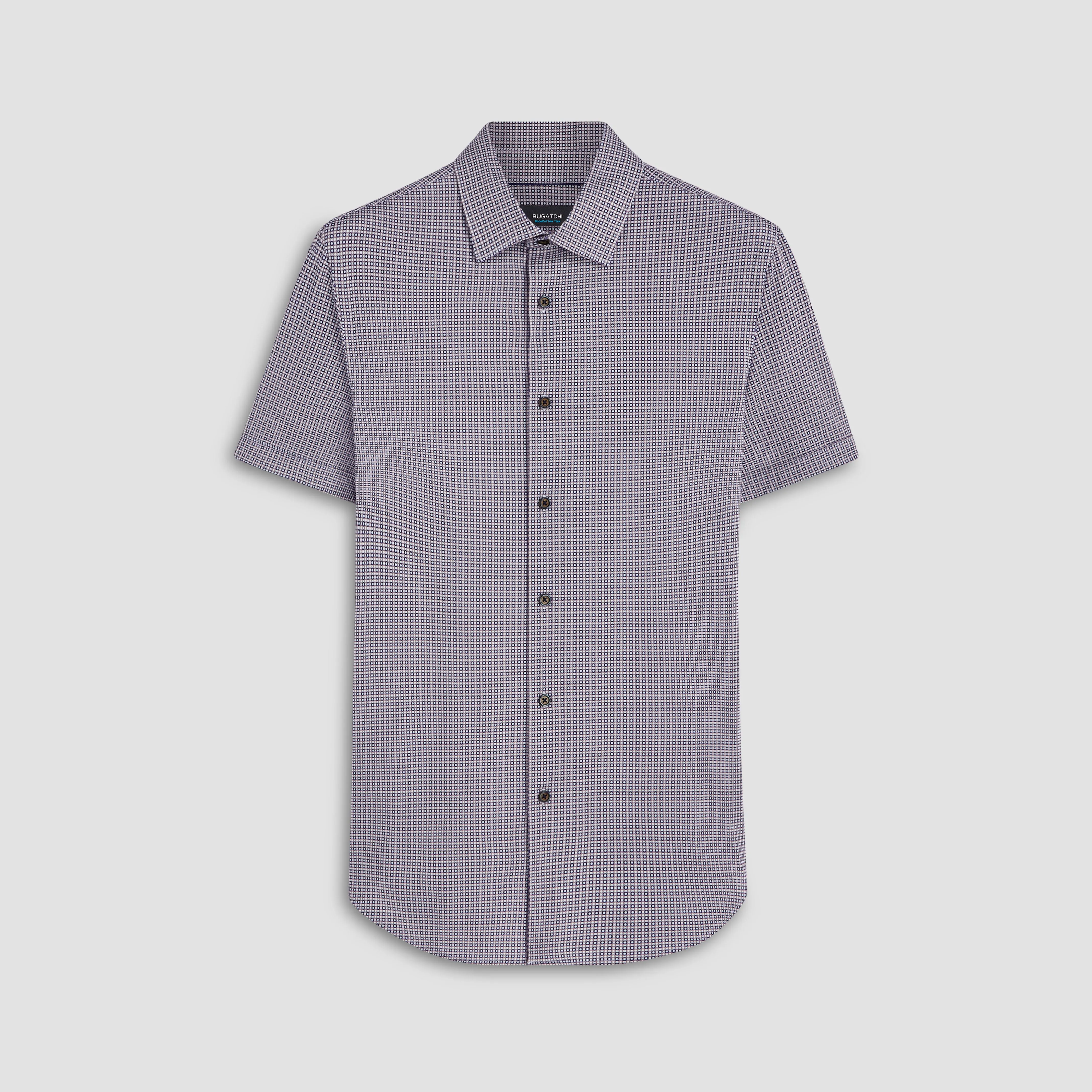 Miles Geometric Print OoohCotton Short Sleeve Shirt
