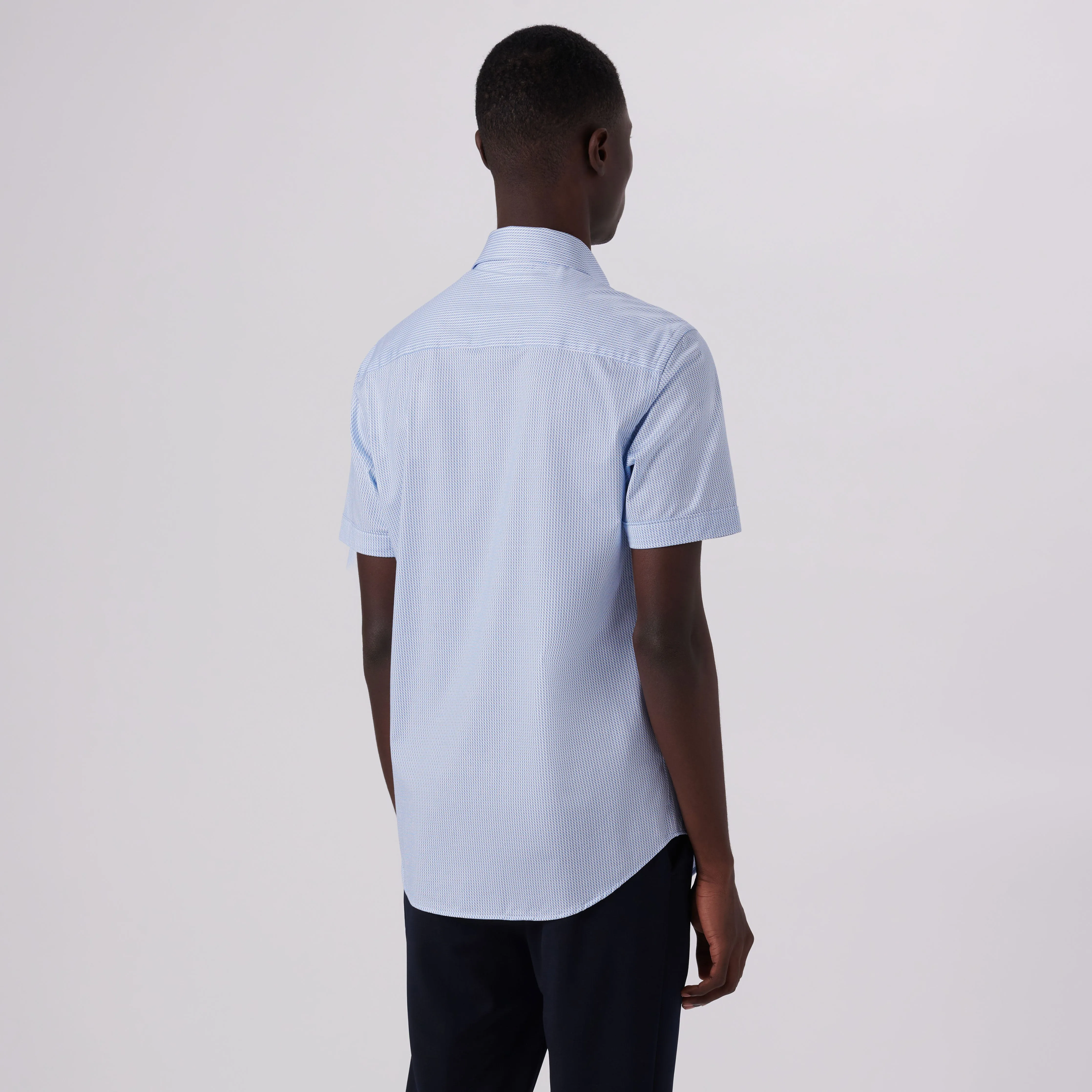 Miles Geometric Print OoohCotton Short Sleeve Shirt