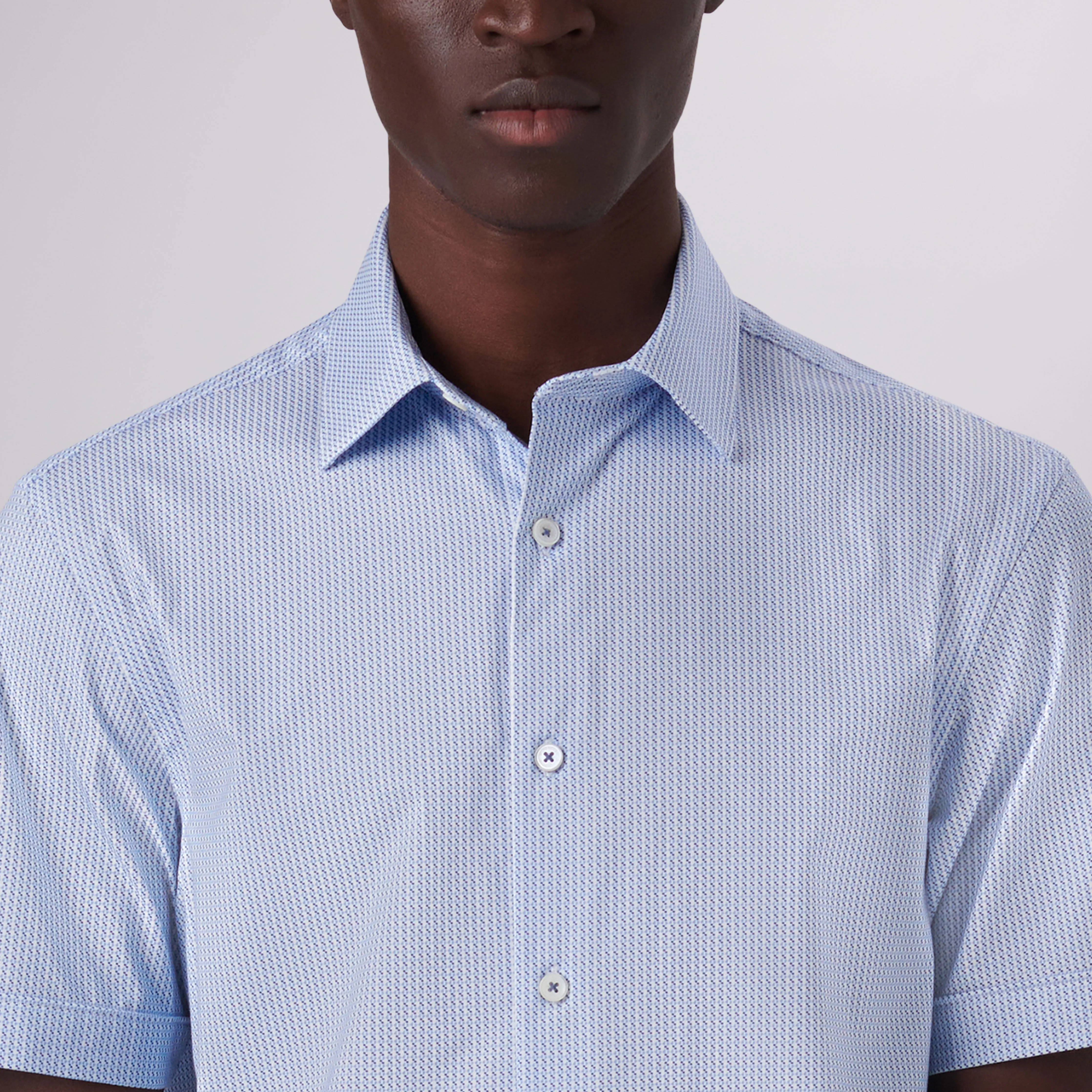 Miles Geometric Print OoohCotton Short Sleeve Shirt