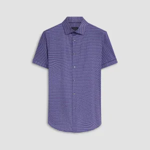 Miles Geometric Print OoohCotton Short Sleeve Shirt