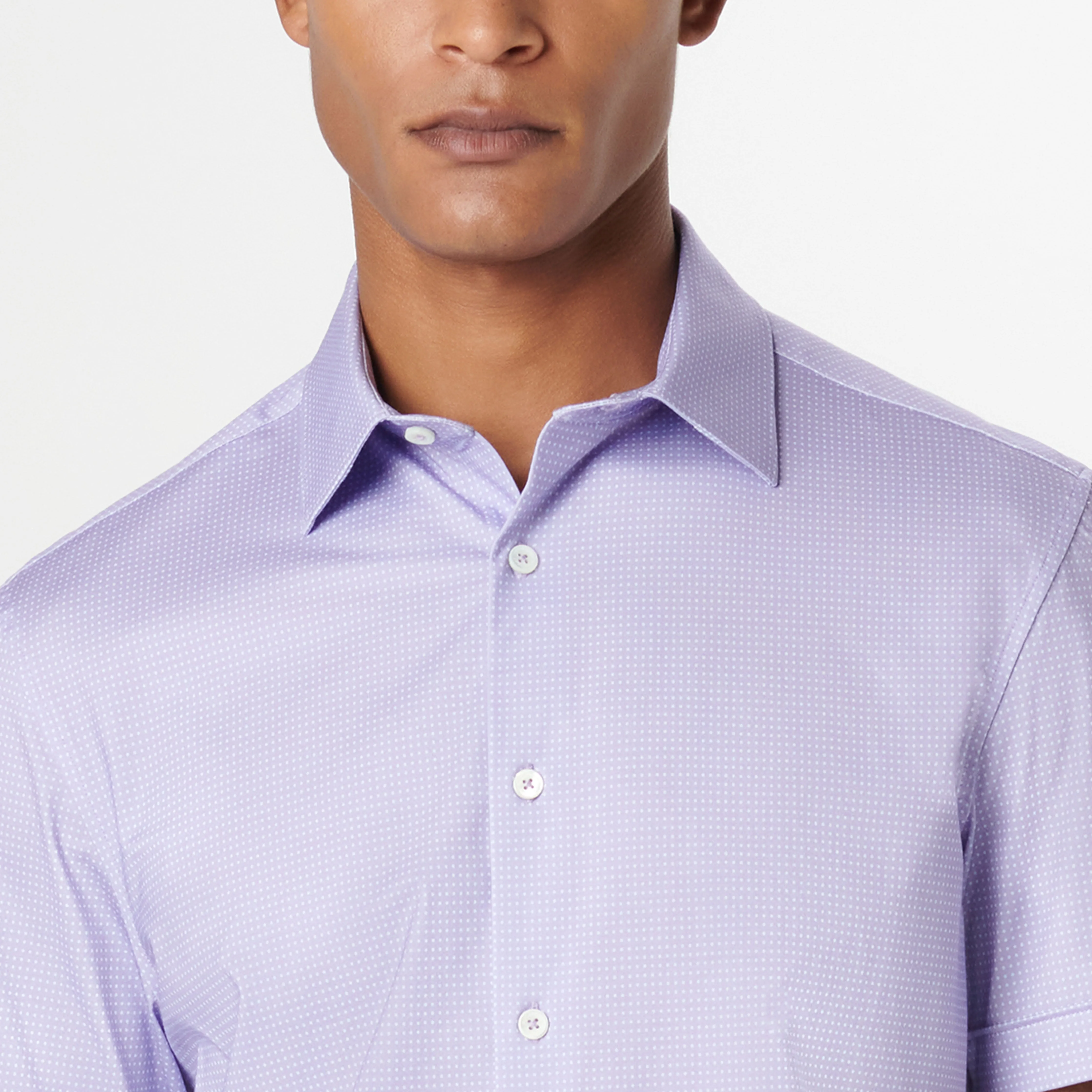 Miles Pin Dot OoohCotton Short Sleeve Shirt