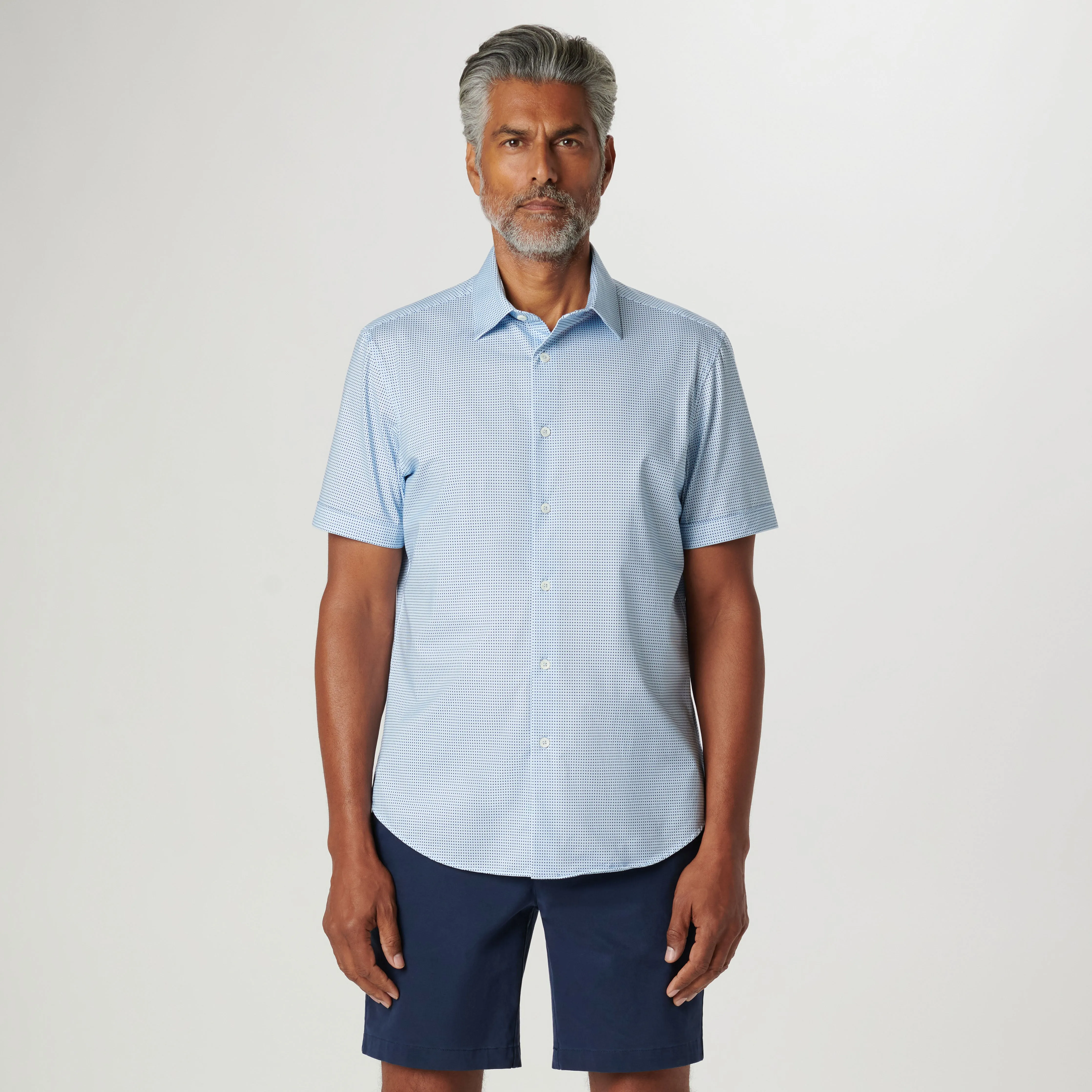 Miles Pin Dot OoohCotton Short Sleeve Shirt