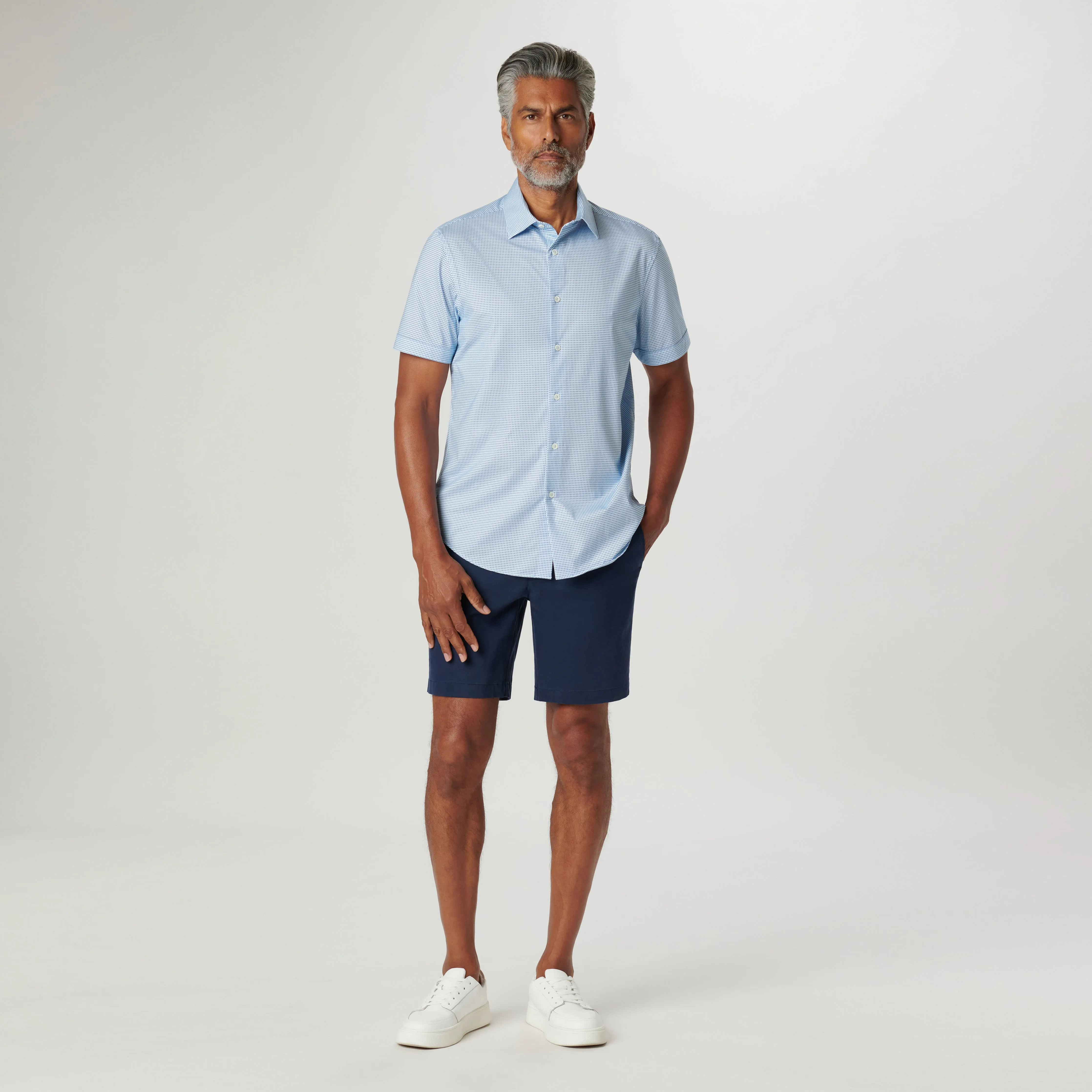 Miles Pin Dot OoohCotton Short Sleeve Shirt