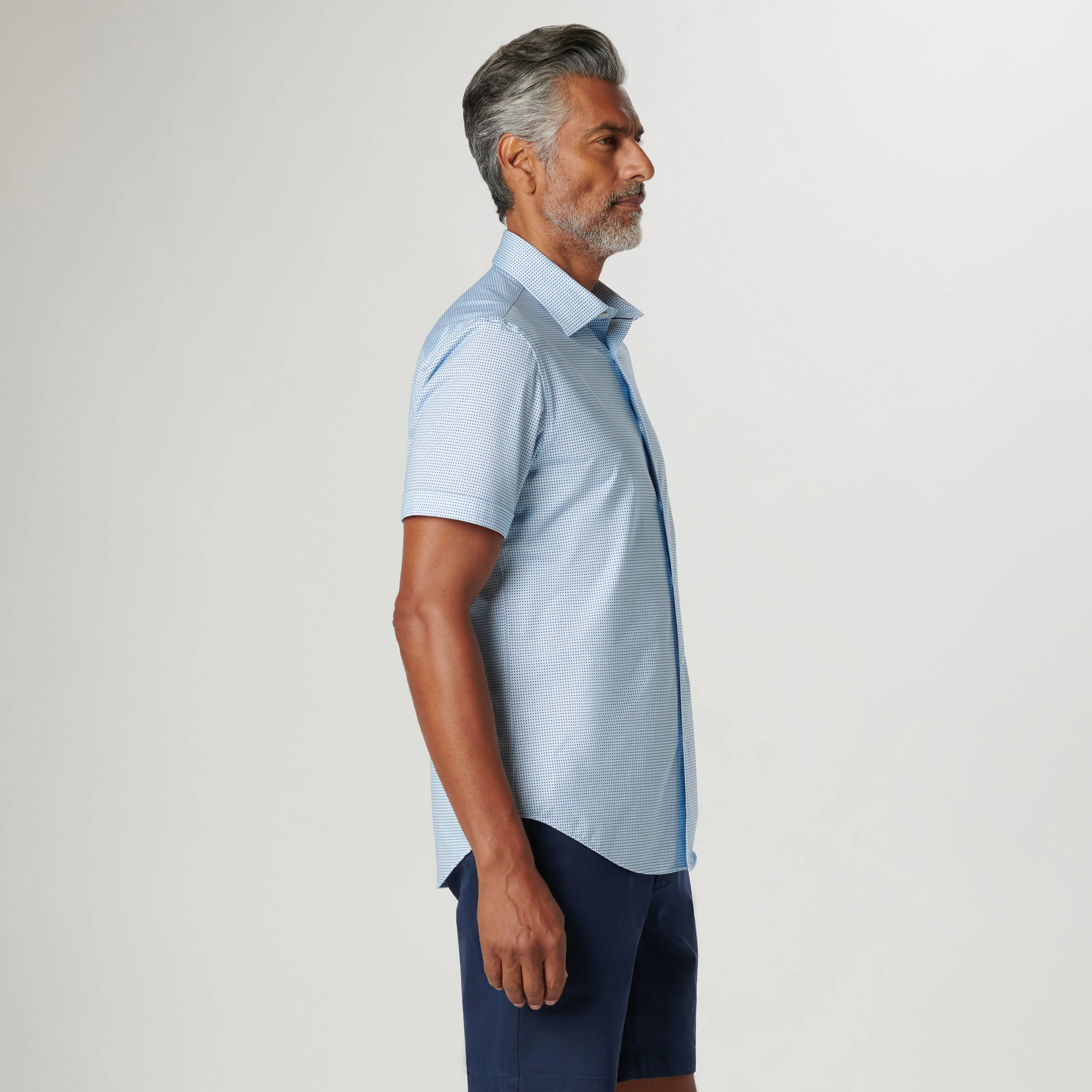 Miles Pin Dot OoohCotton Short Sleeve Shirt