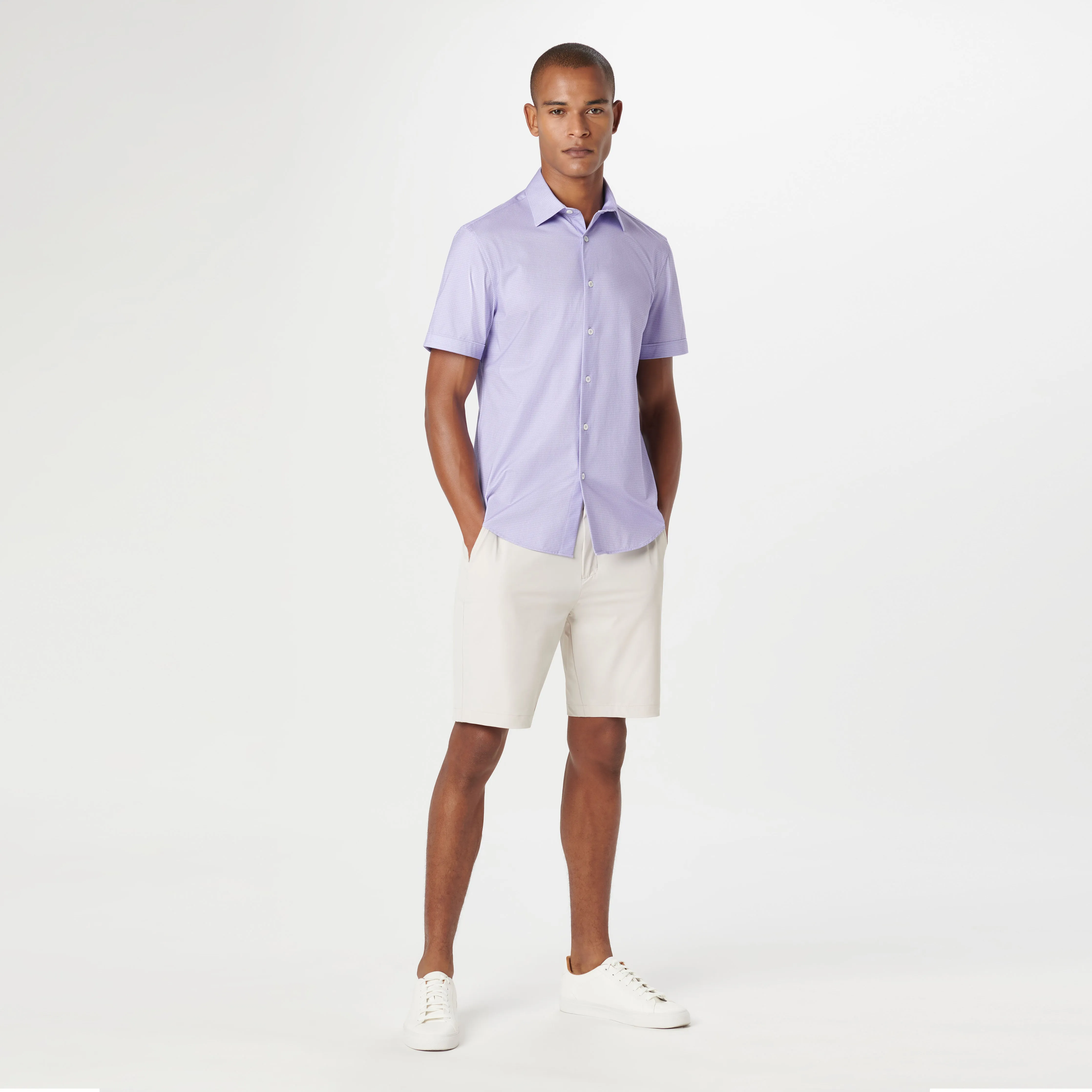 Miles Pin Dot OoohCotton Short Sleeve Shirt