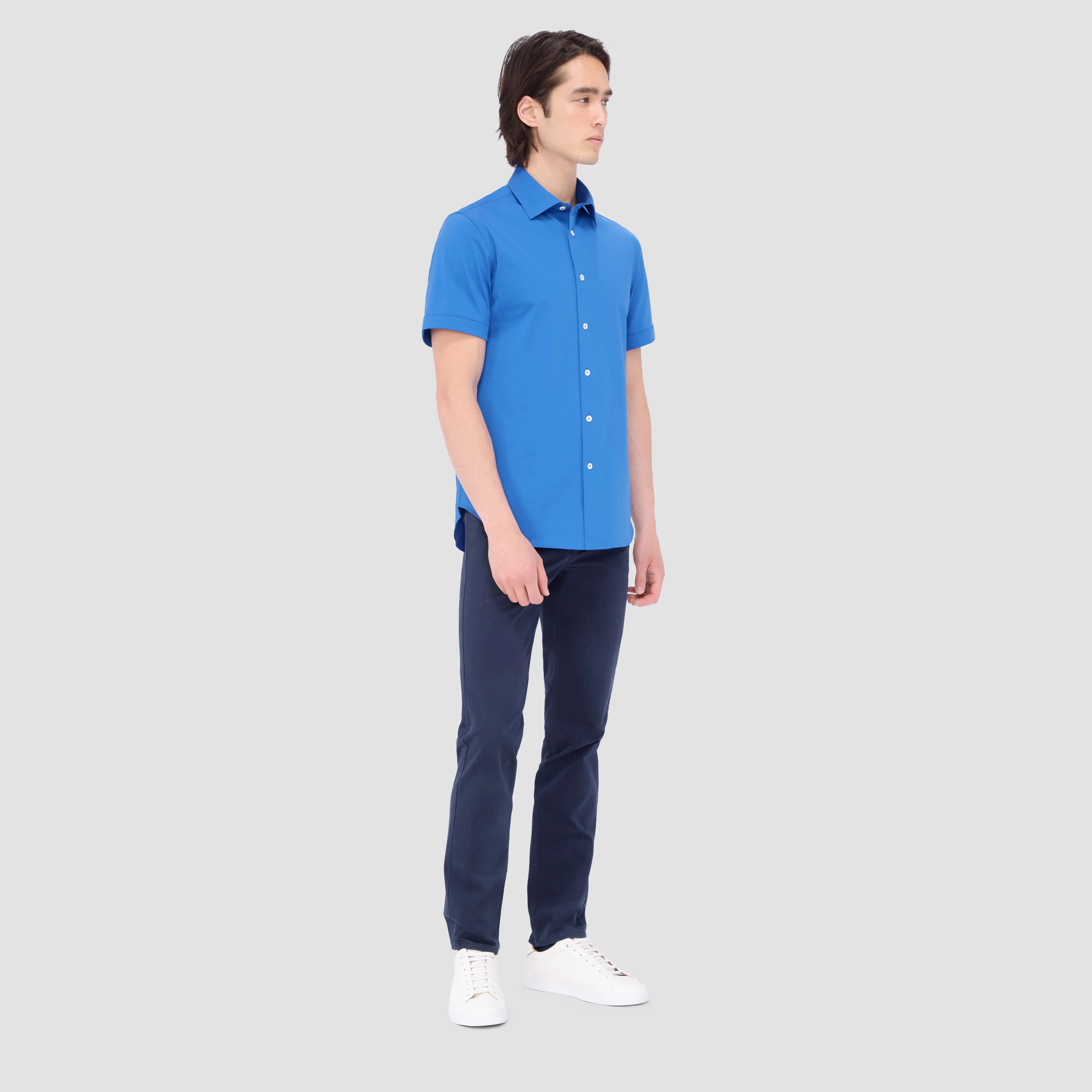 Miles Solid OoohCotton Short Sleeve Shirt