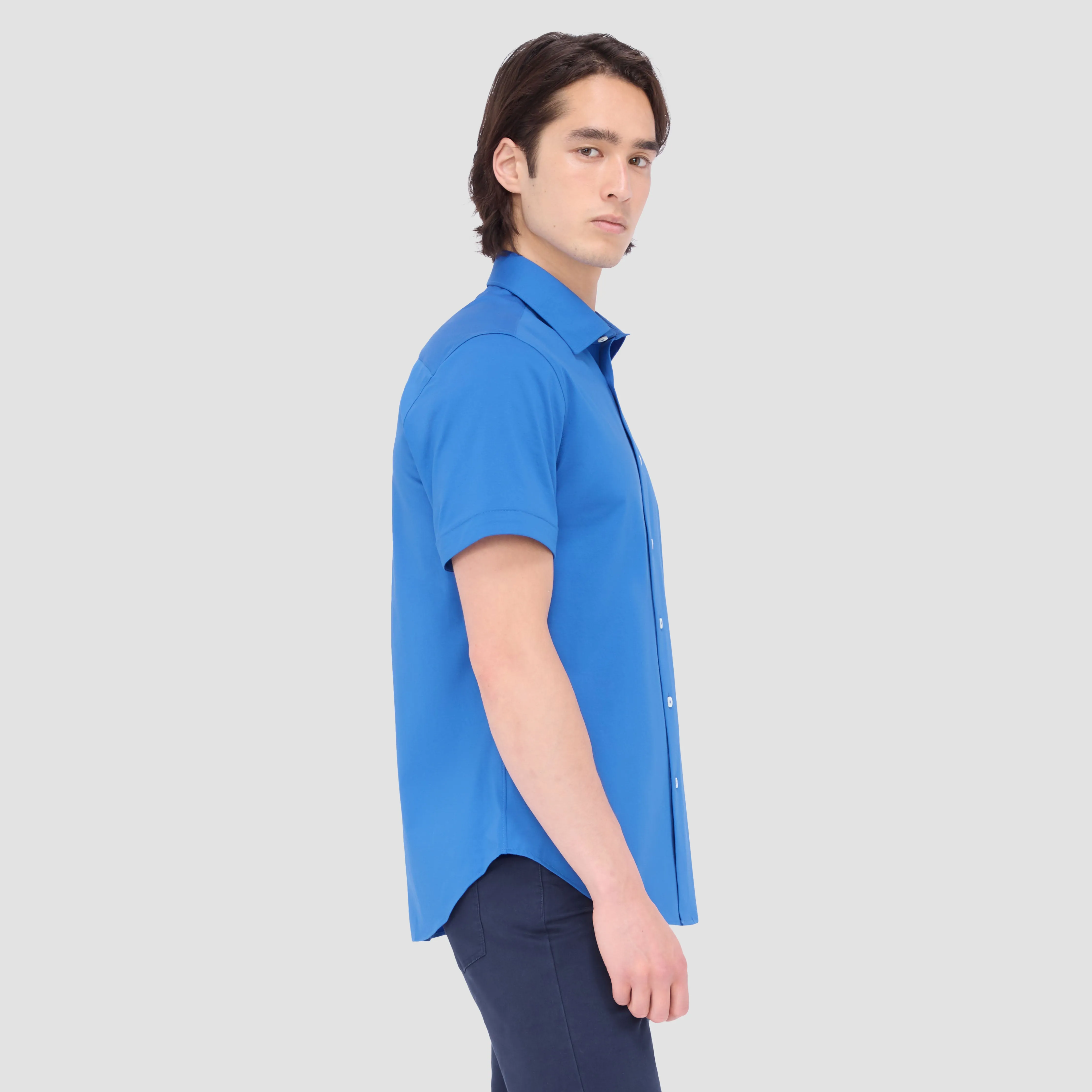 Miles Solid OoohCotton Short Sleeve Shirt