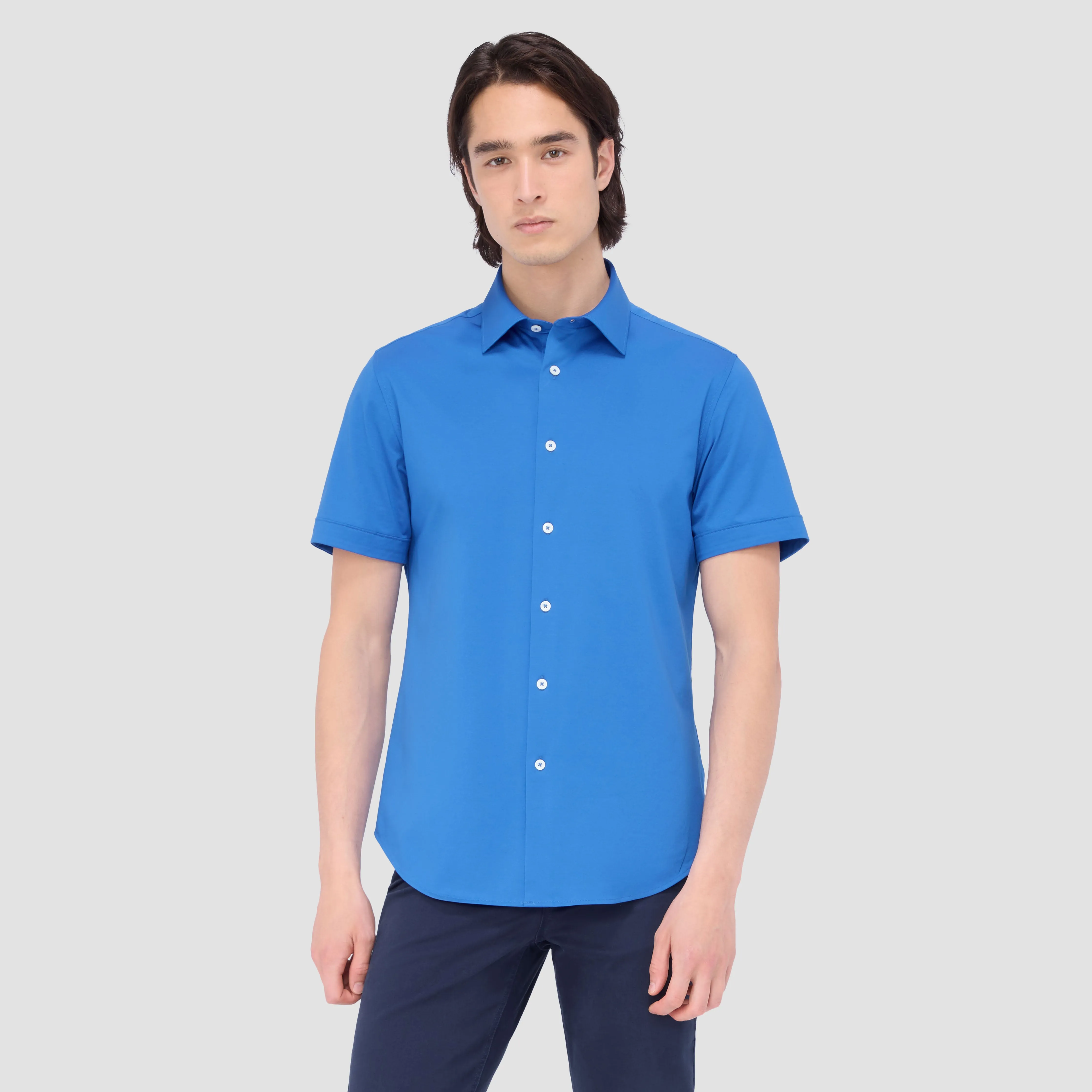 Miles Solid OoohCotton Short Sleeve Shirt
