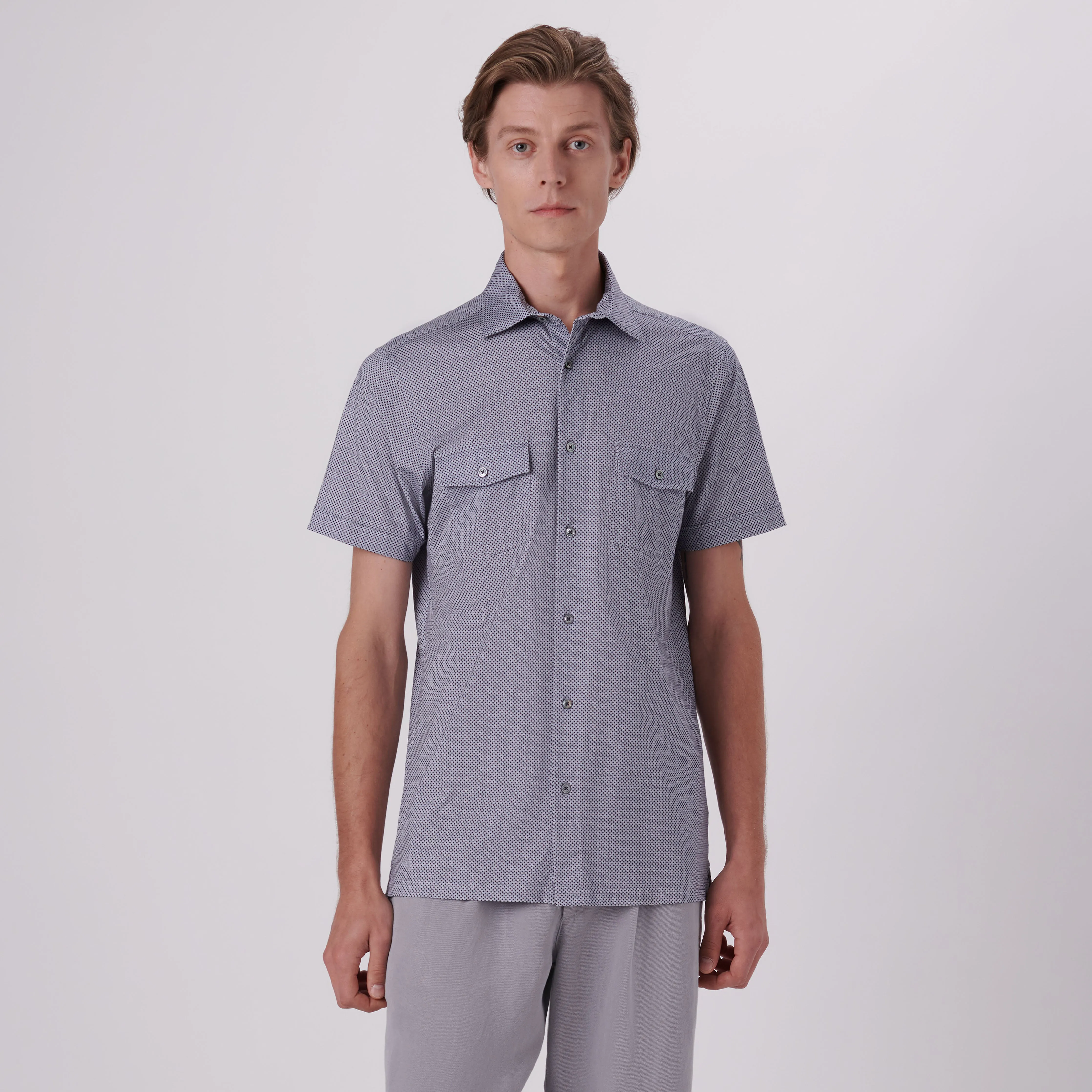 Milo Abstract Print OoohCotton Short Sleeve Shirt