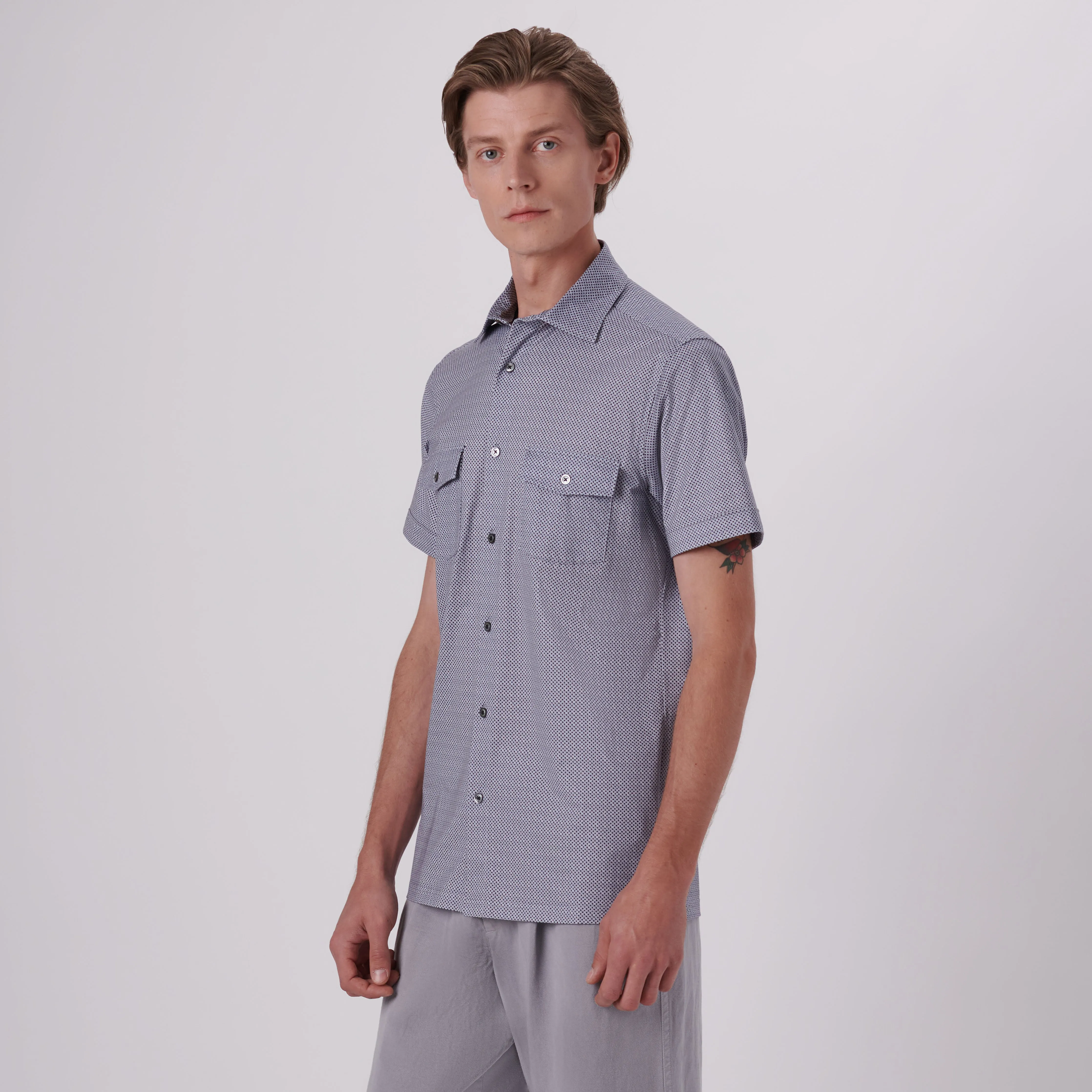 Milo Abstract Print OoohCotton Short Sleeve Shirt