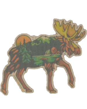 Moose Wood Sticker - Dust City