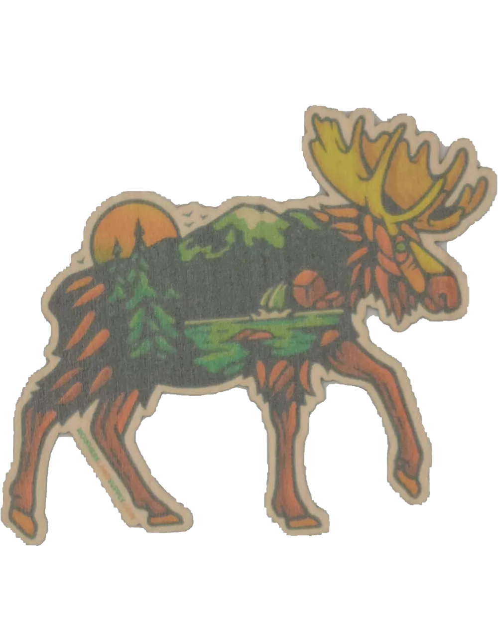 Moose Wood Sticker - Dust City
