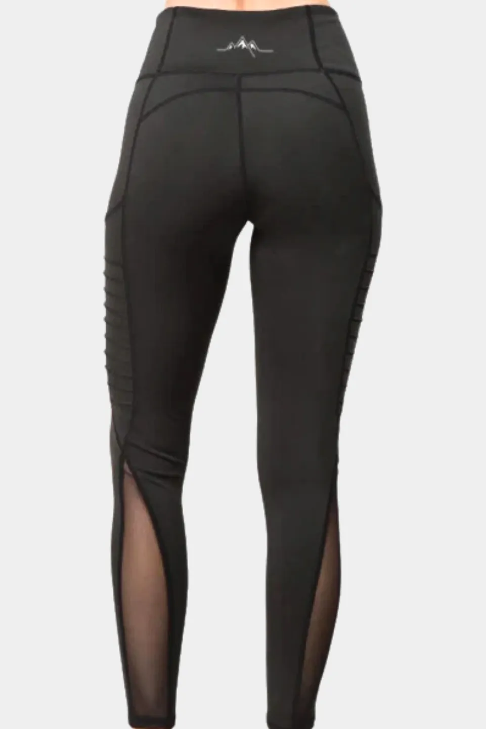 Moto Elite Ribbed Leggings - Black
